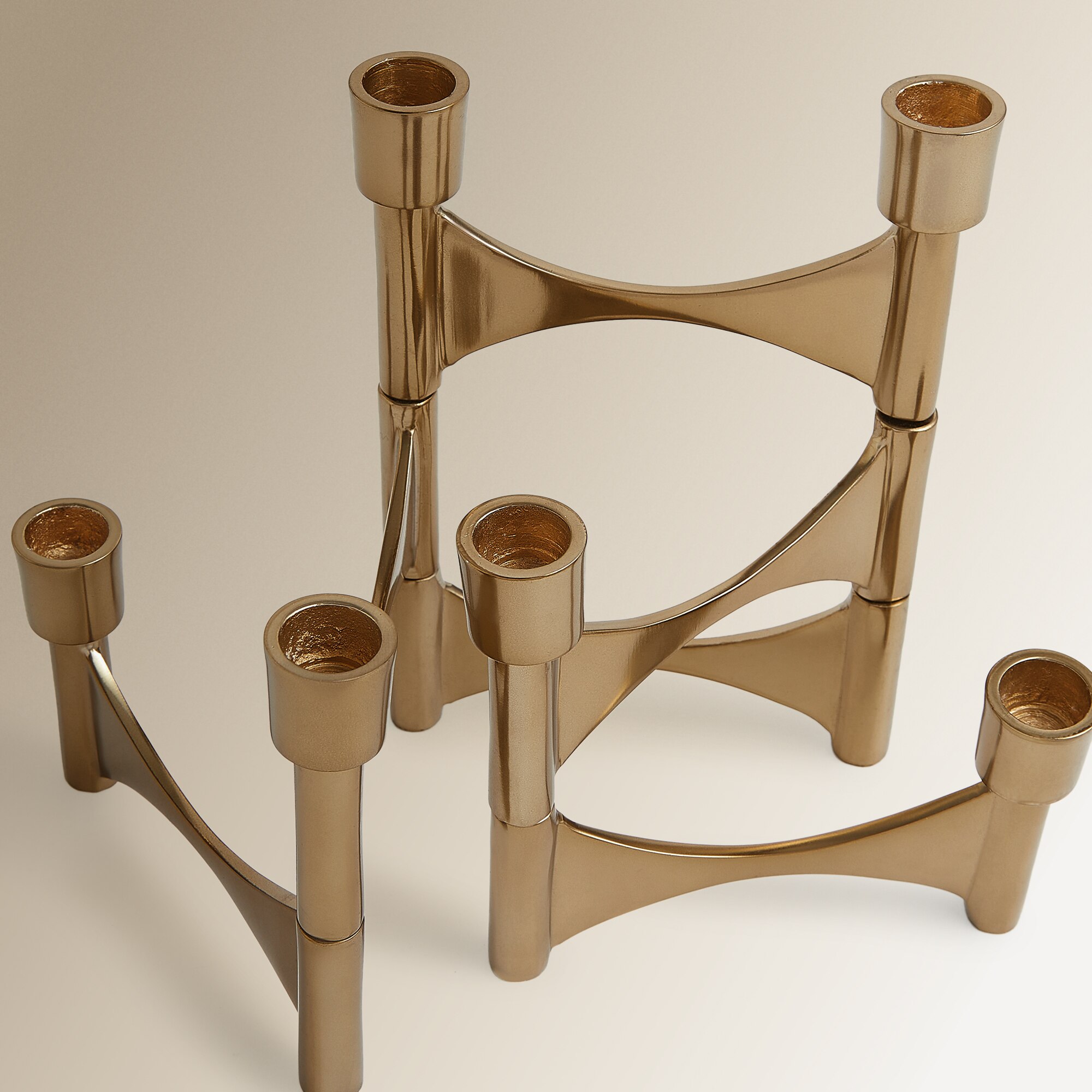 Castiçal de 6 Velas Pabna Ouro-4