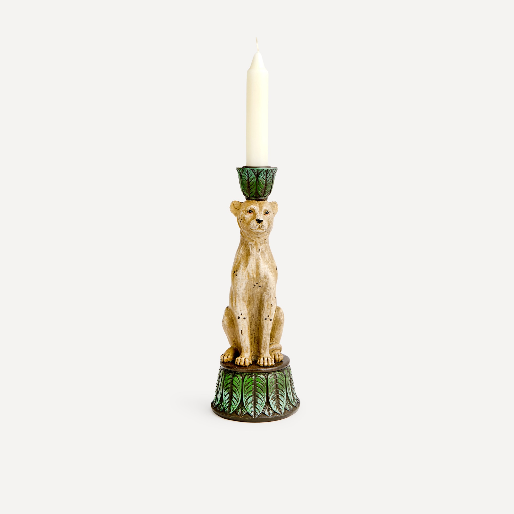 Porta-Velas Leopardo Volos Verde-2
