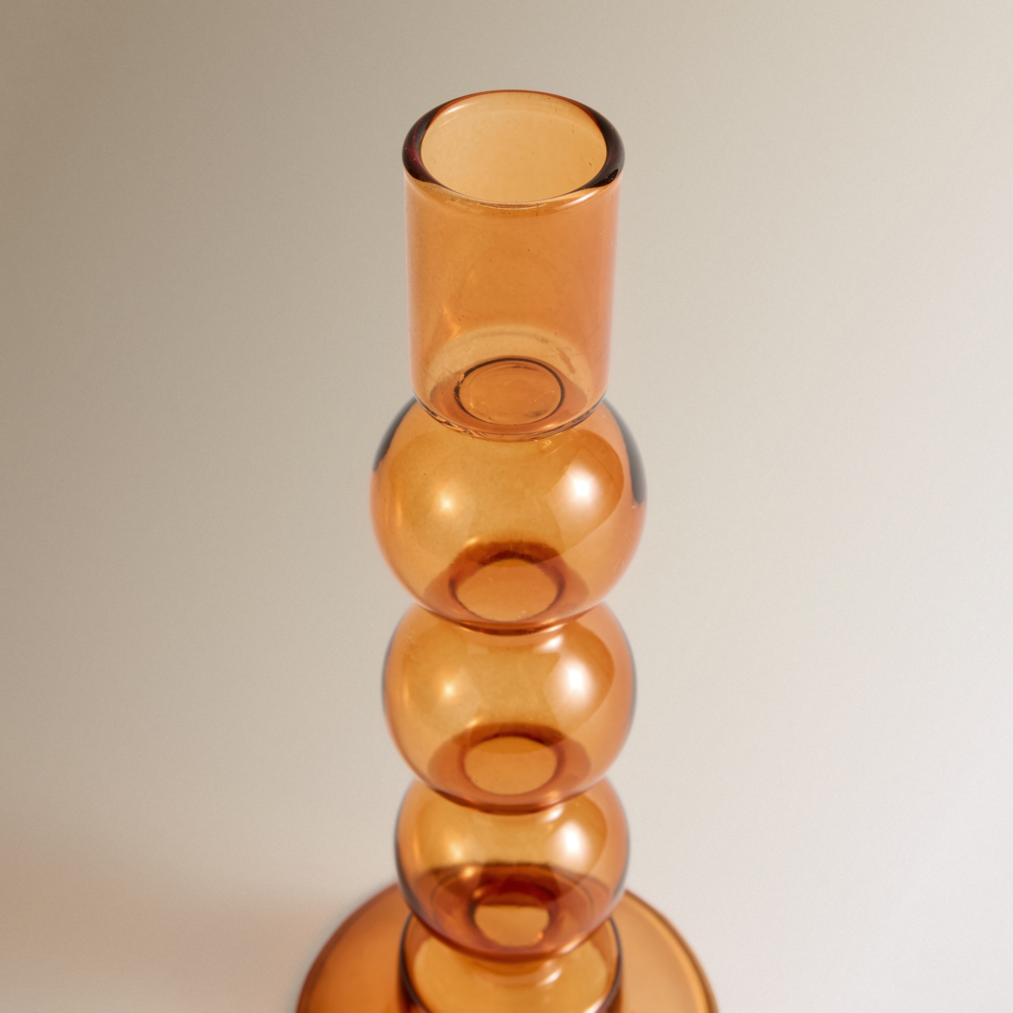 Candelabro de Vidro Fino - Laranja Laranja-3