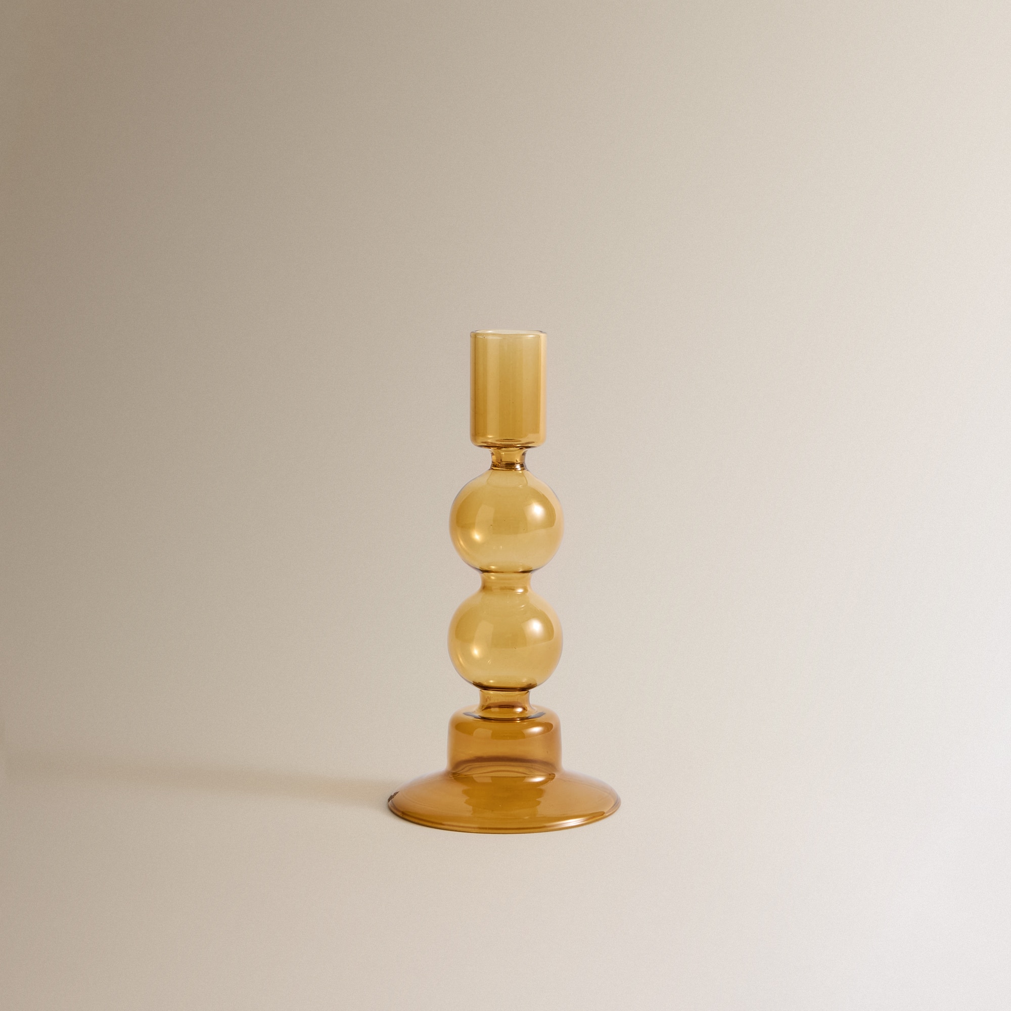 Candelabro de Vidro Fino - Vermelho Castanho-claro-2