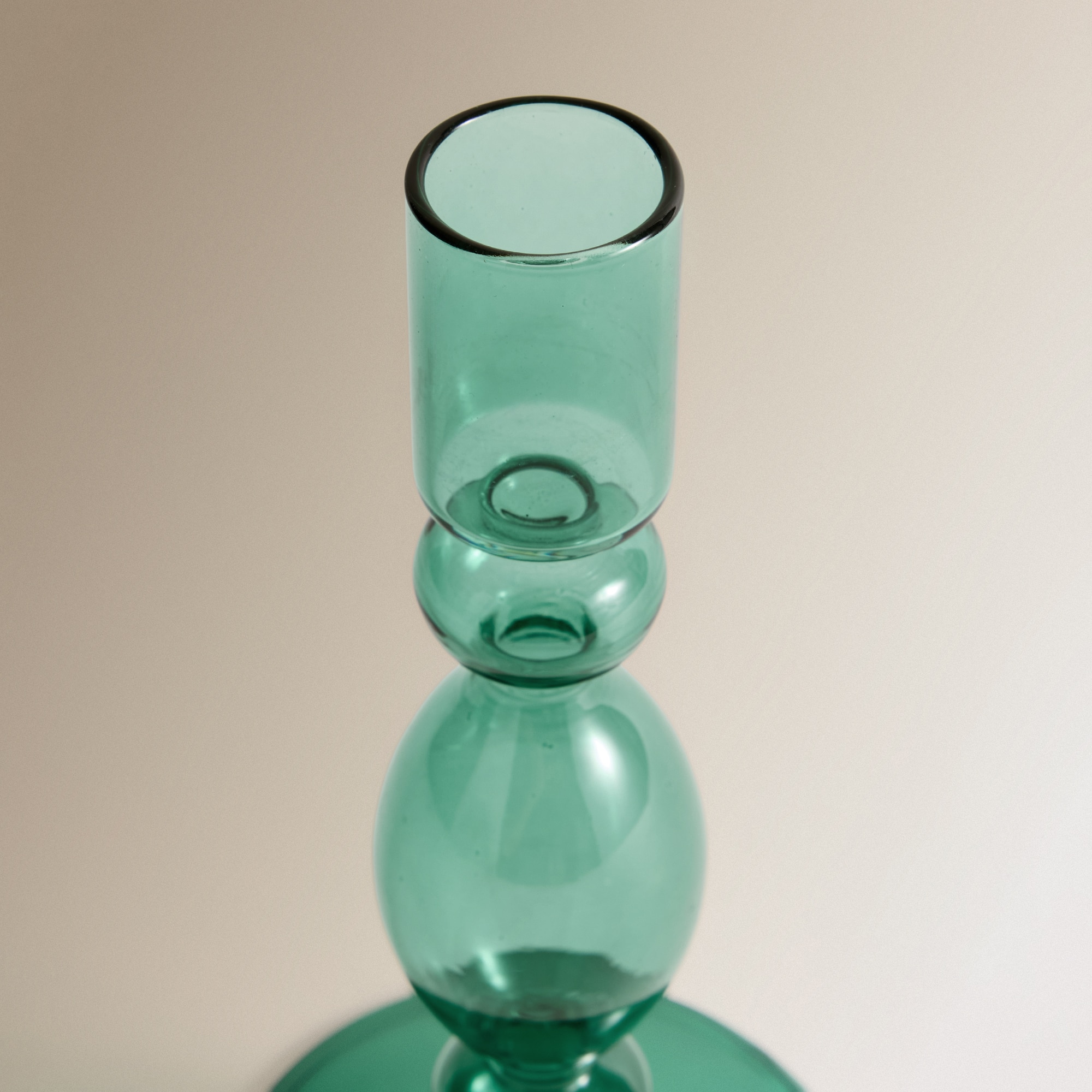 Candelabro de Vidro Fino - Verde-Claro Verde-claro-3