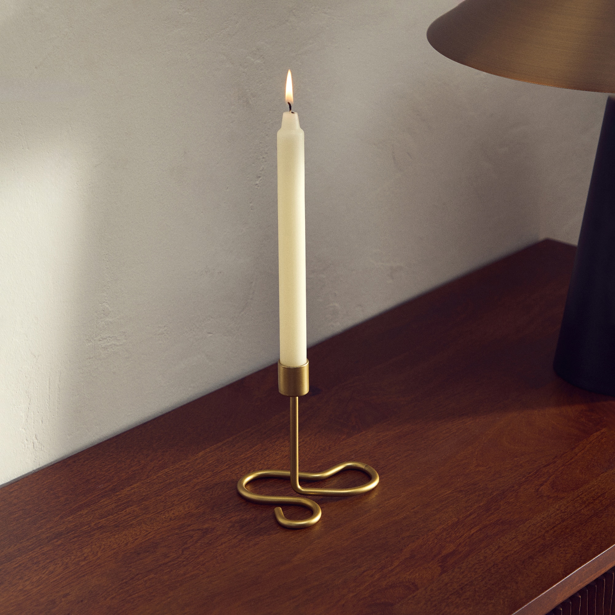 Candelabro com Base Senegal Dourado-1