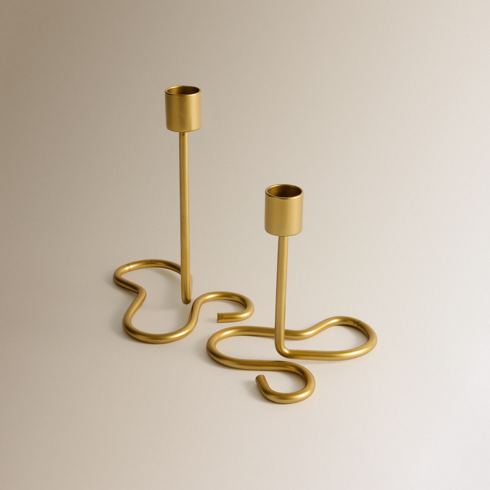 Candelabro com Base Senegal Dourado-4