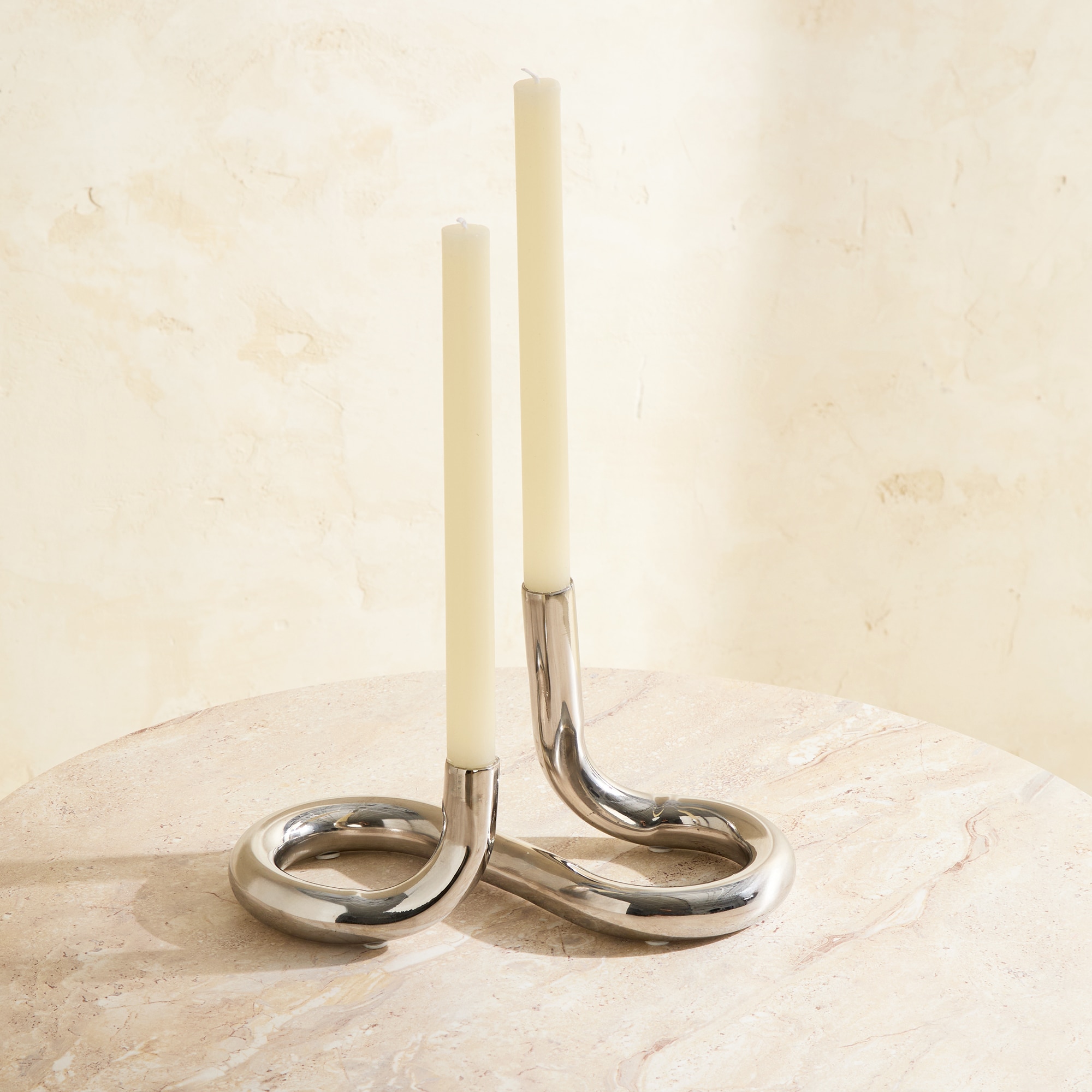 Candelabro Curva Pretória Prata-1