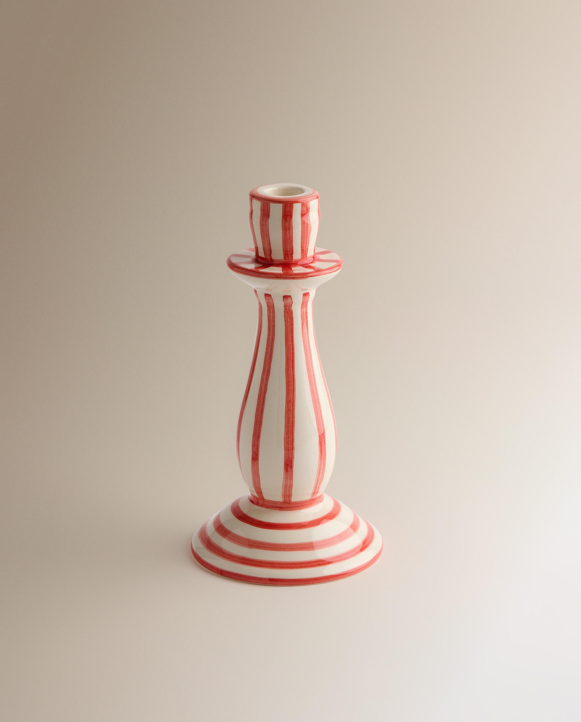 Candelabro de cerâmica Stripes Coral-2