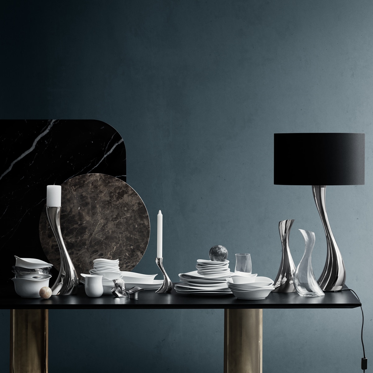 Candelabro Cobra Georg Jensen Aço-2