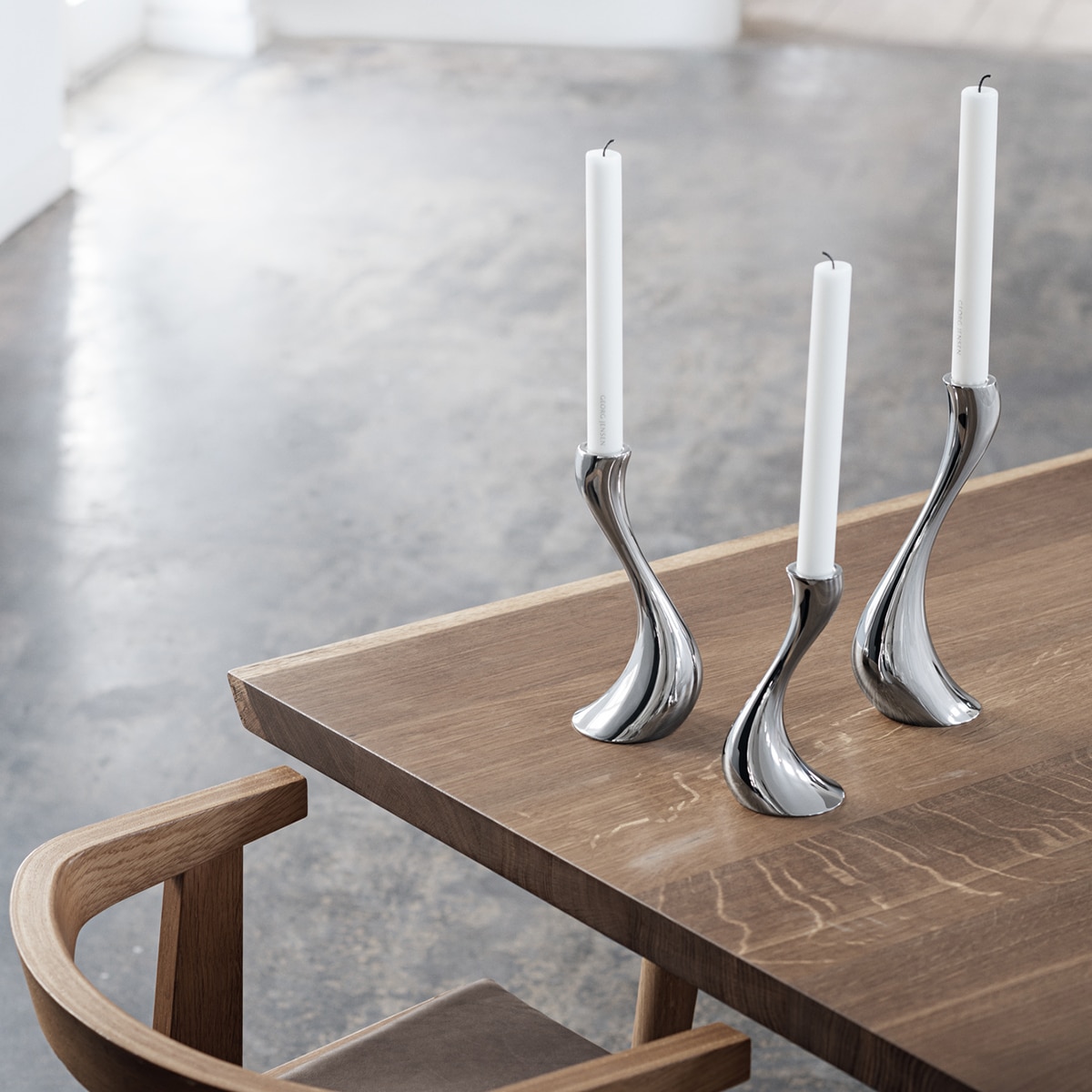 Candelabro Cobra Georg Jensen Aço-3