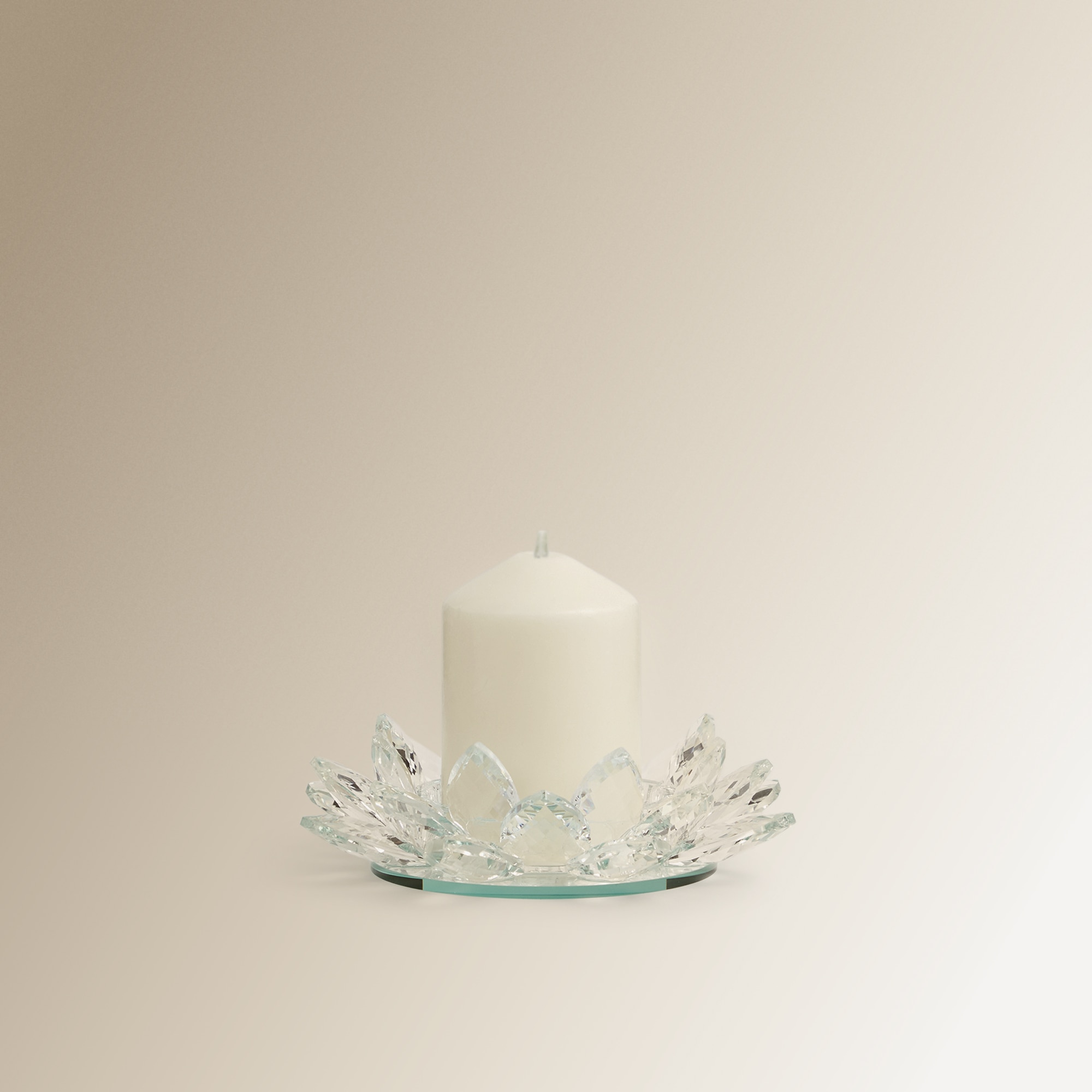 Porta-Velas Cilíndrico de Cristal Vilna Transparente-2