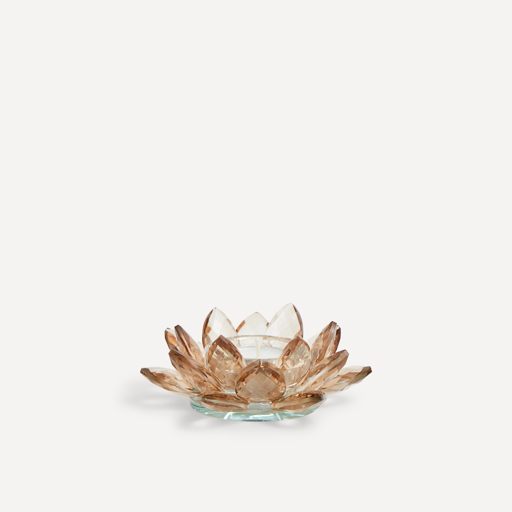 Porta-velas Tealight Flor Vilna Âmbar-1