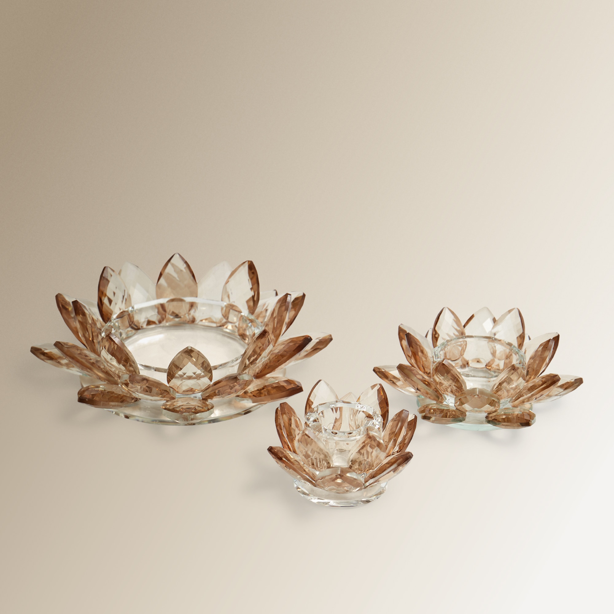 Porta-velas Tealight Flor Vilna Âmbar-5