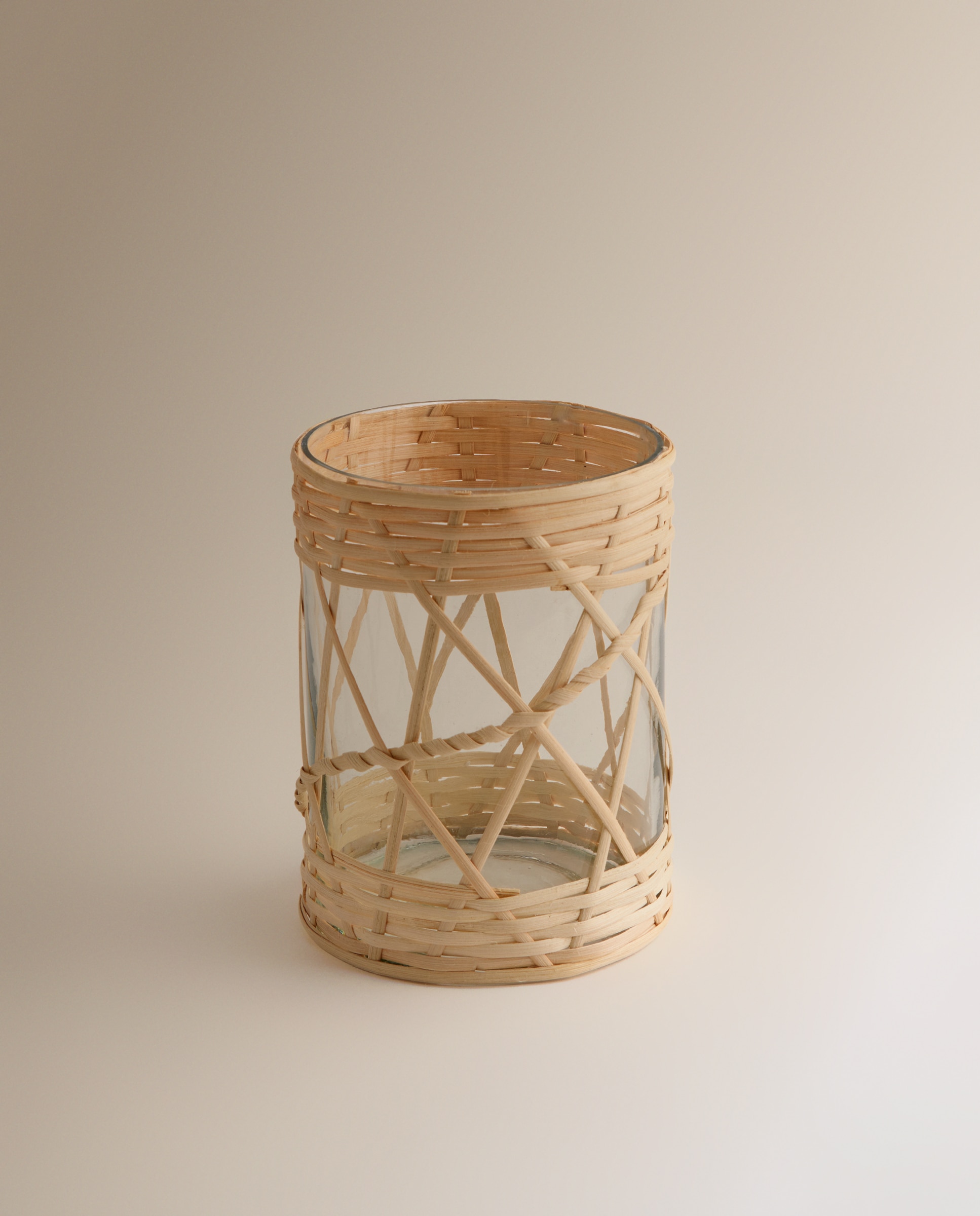 Portavelas de ratã Tagna Natural-2