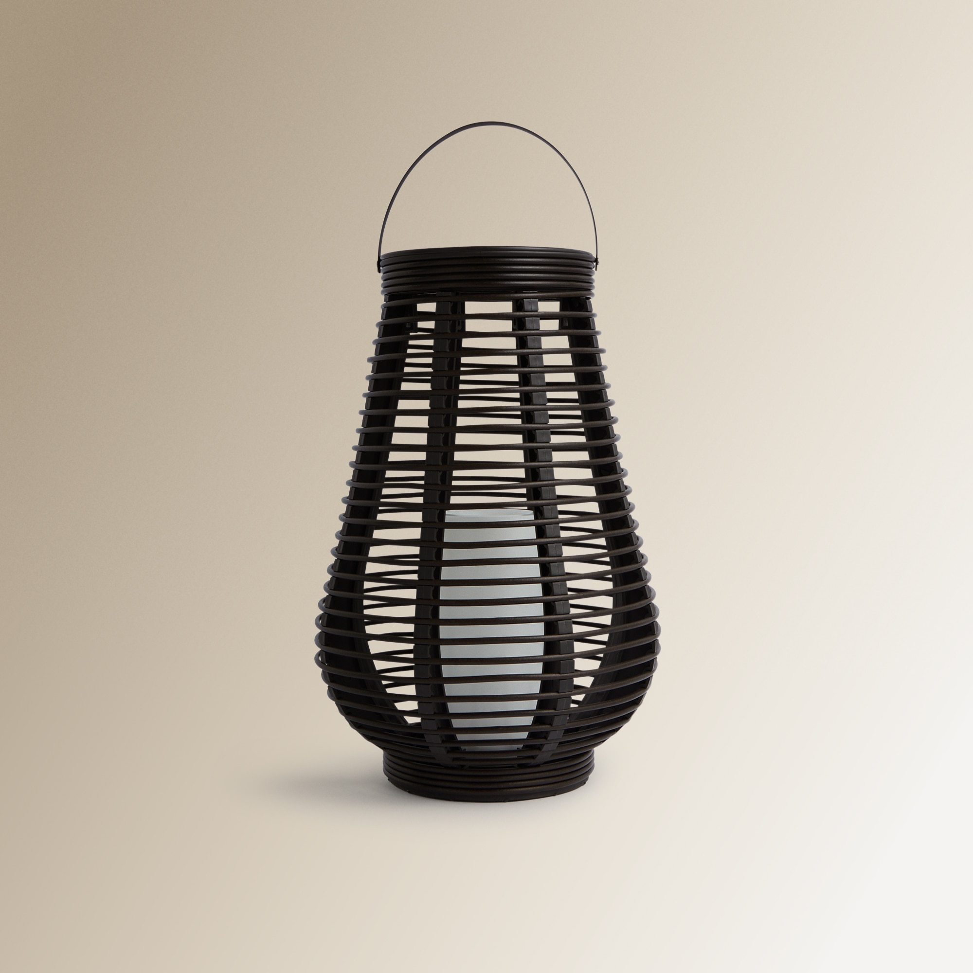 Lanterna Solar com Luz LED - Preto Preto-2