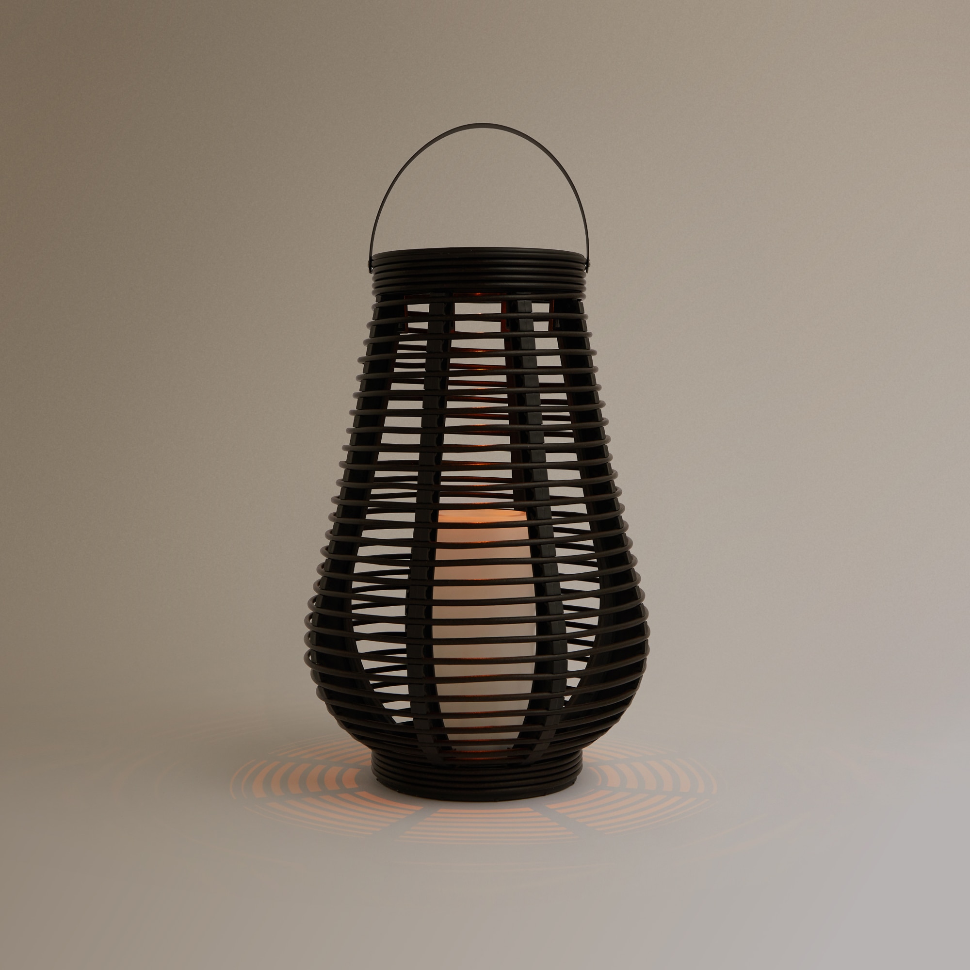 Lanterna Solar com Luz LED - Preto Preto-3