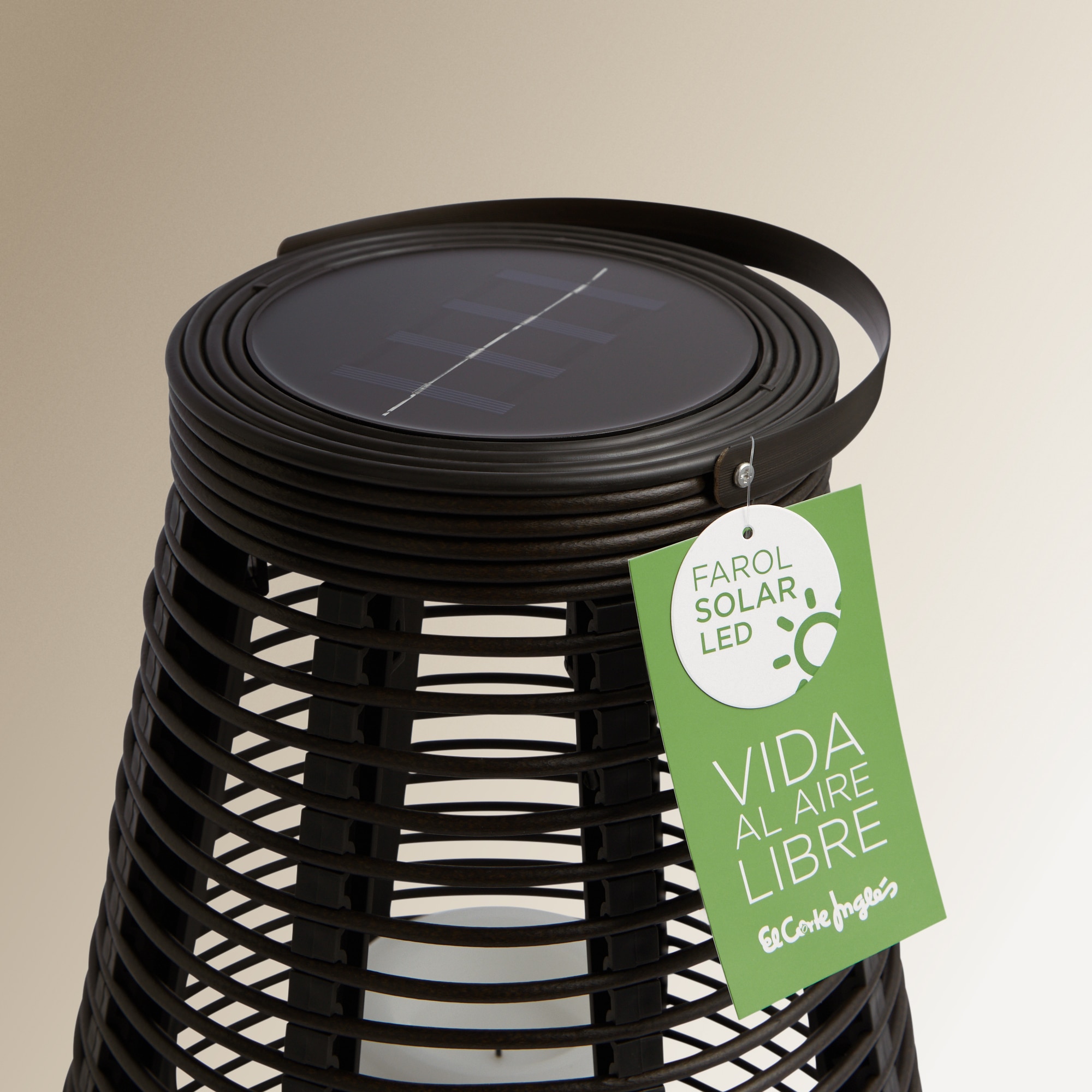 Lanterna Solar com Luz LED - Preto Preto-4