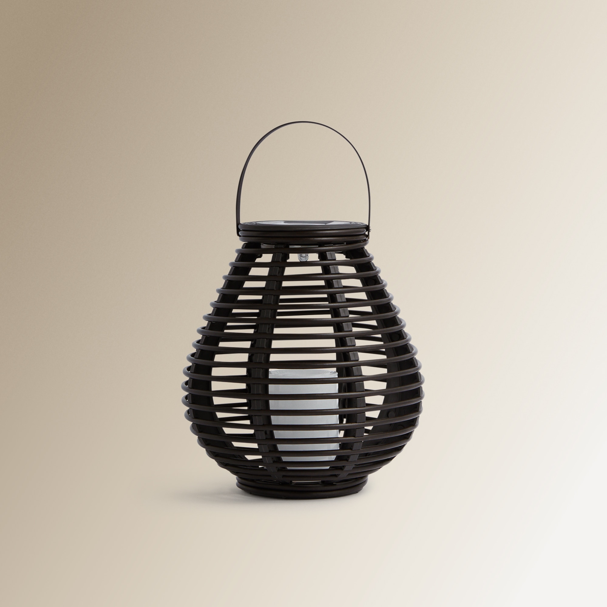 Lanterna Solar com Luz LED - Preto Preto-2