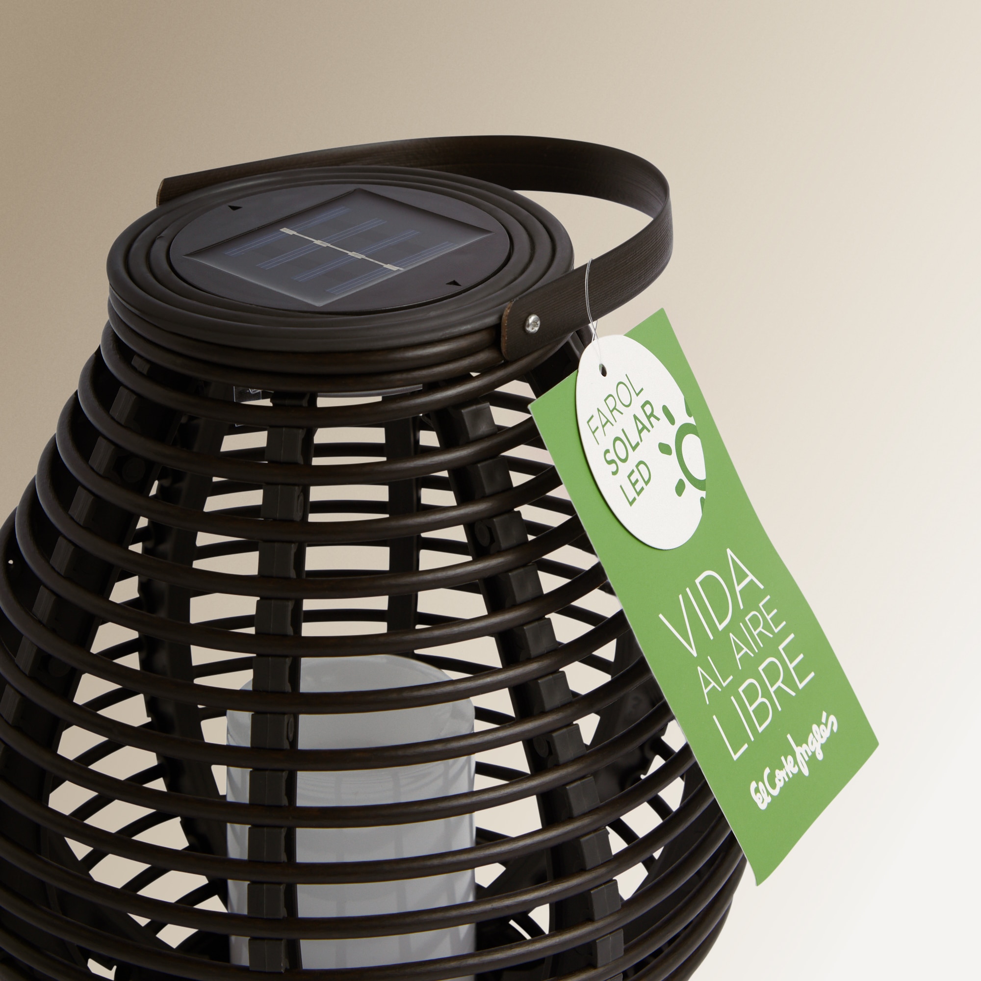 Lanterna Solar com Luz LED - Preto Preto-4