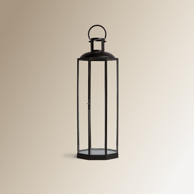 Farol hexagonal de metal y vidrio El Corte Inglés