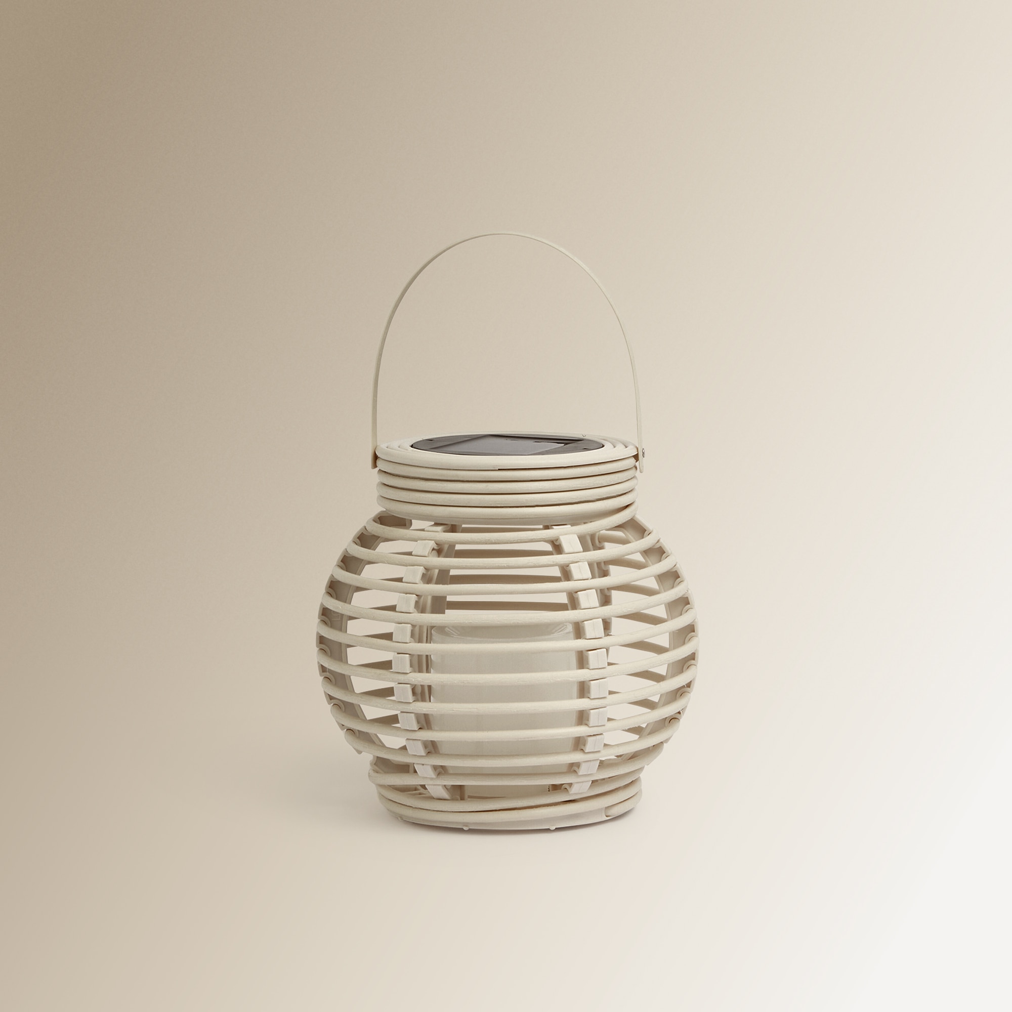 Lanterna Solar Redonda com Luz LED Branco-2