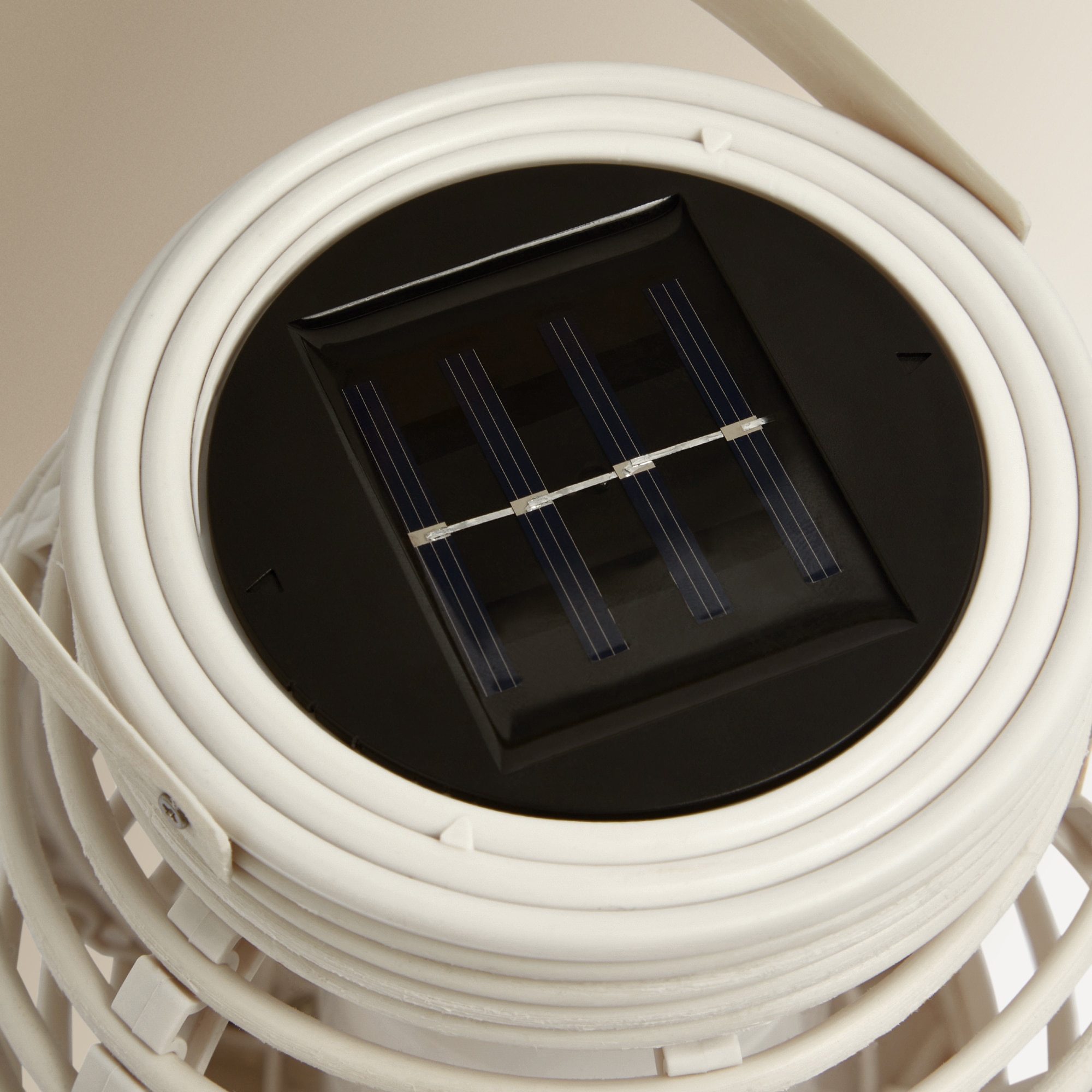 Lanterna Solar Redonda com Luz LED Branco-5