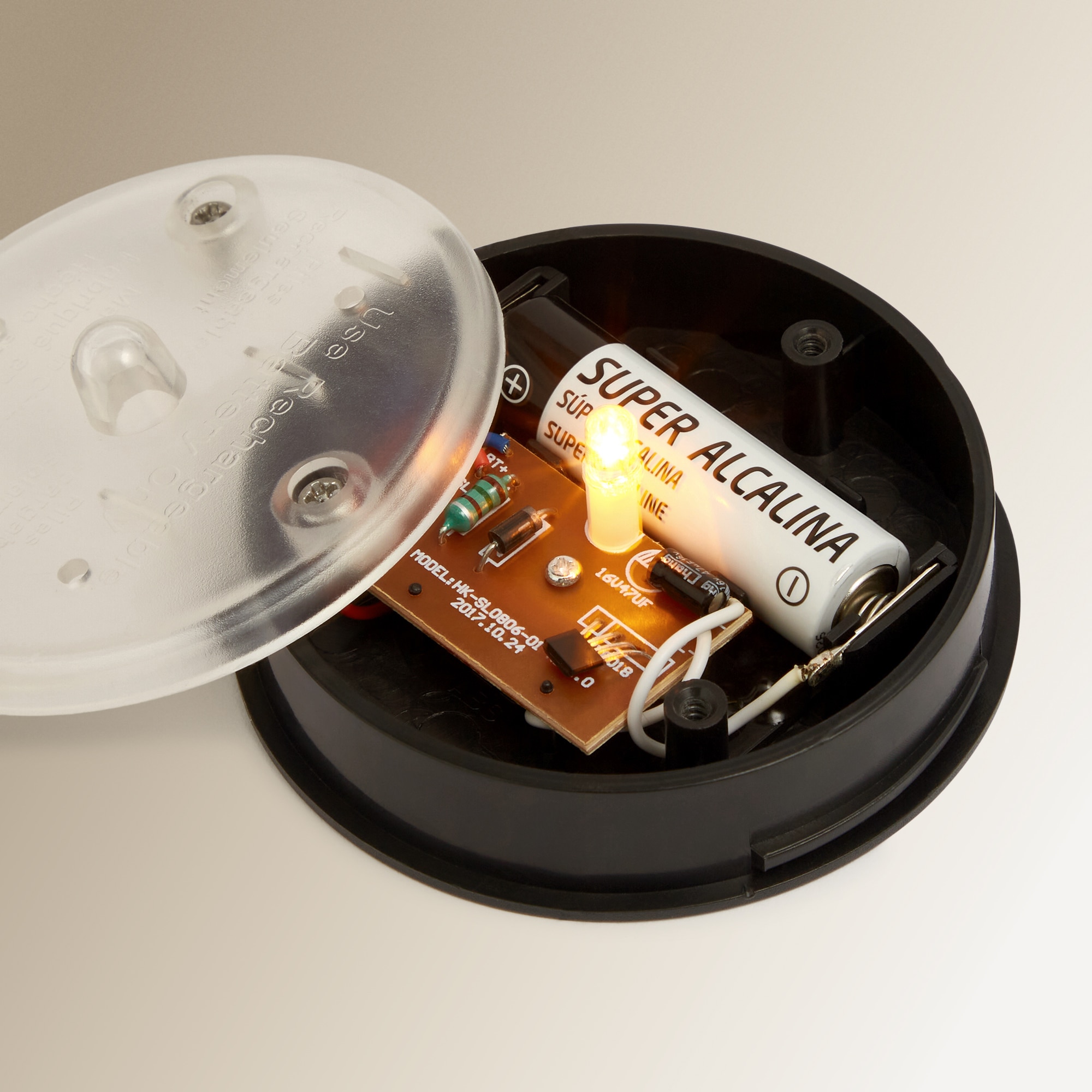 Lanterna Solar Redonda com Luz LED Branco-6