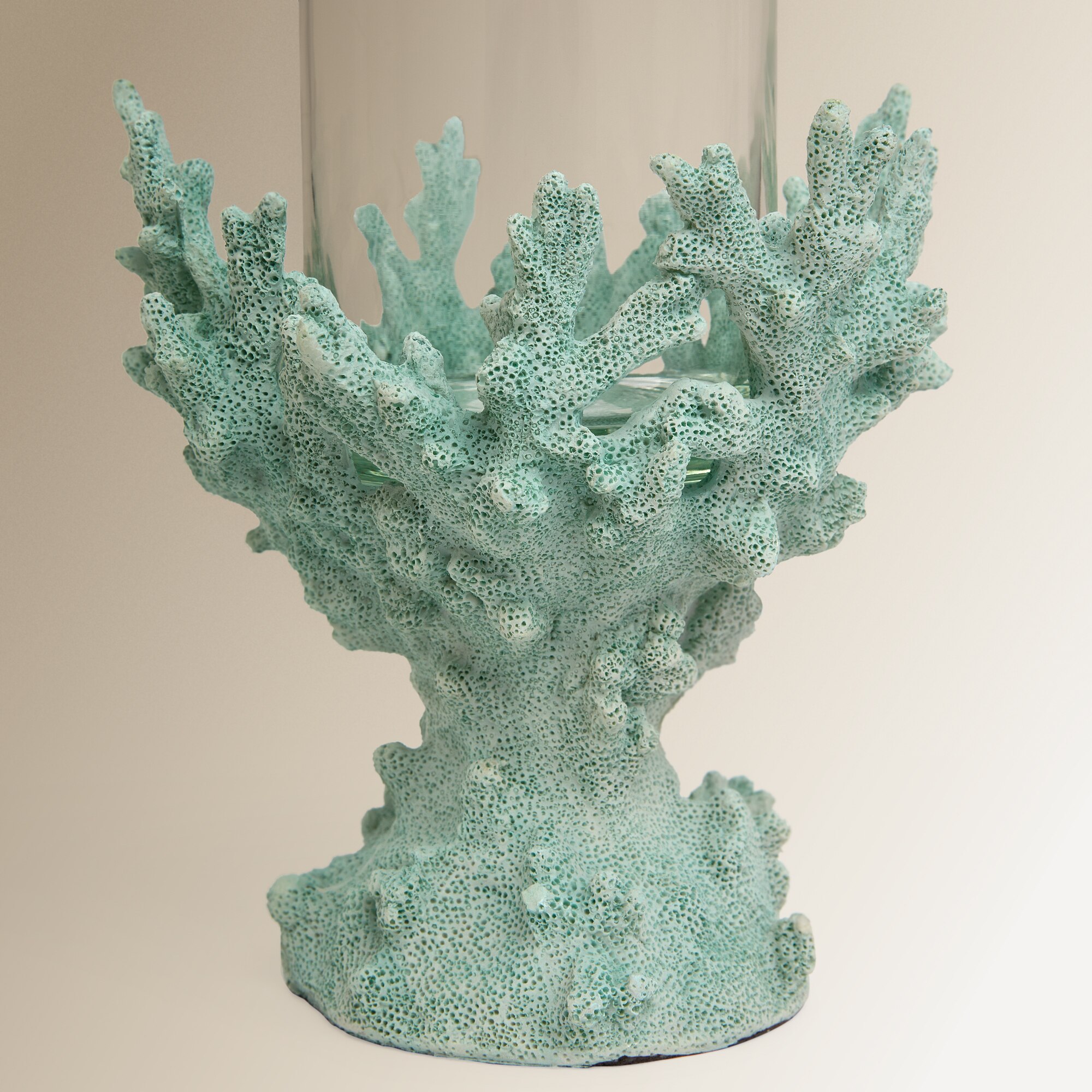 Candelabro Coral Marinho Turquesa-4