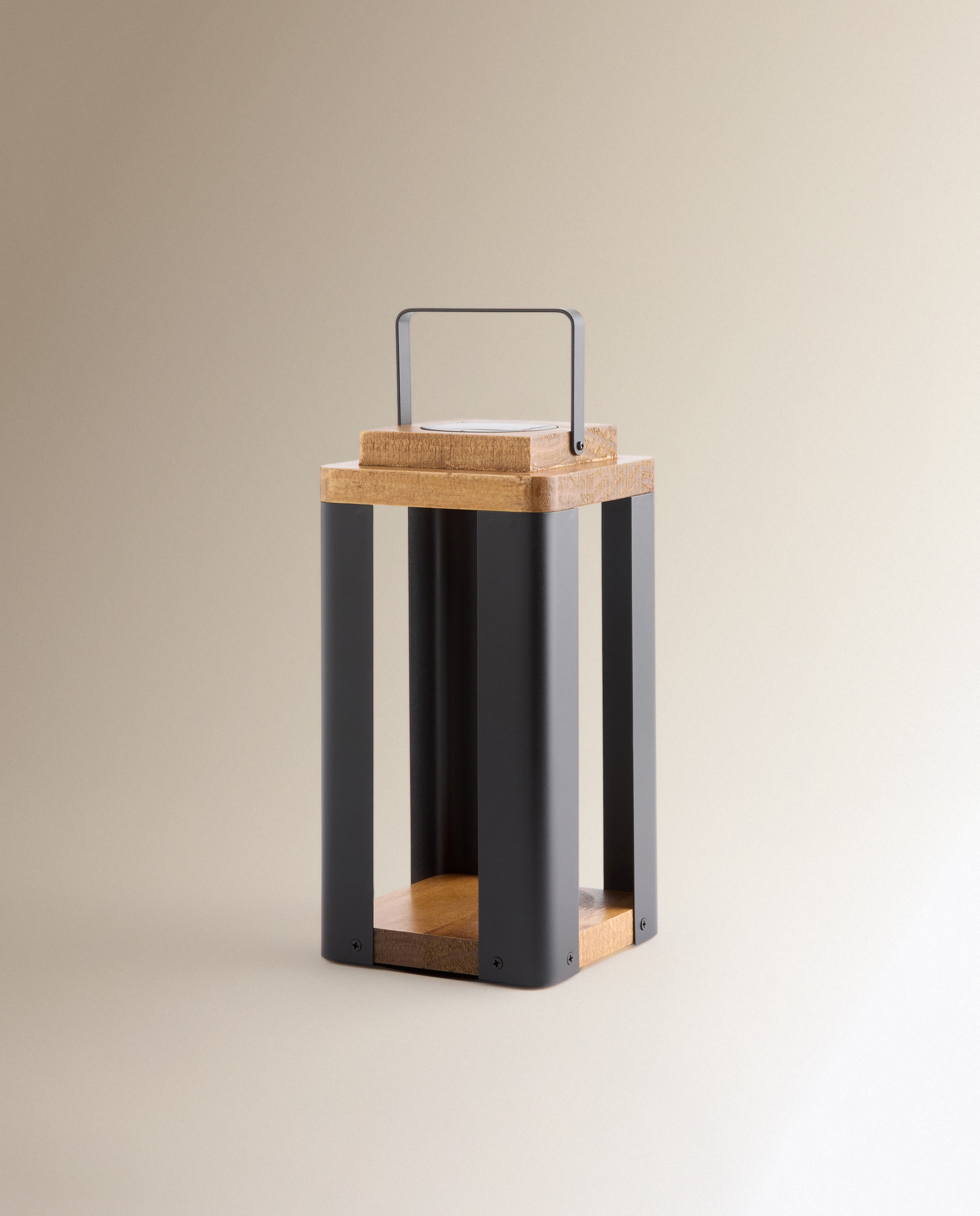 Lanterna metálica Solar Preto-2