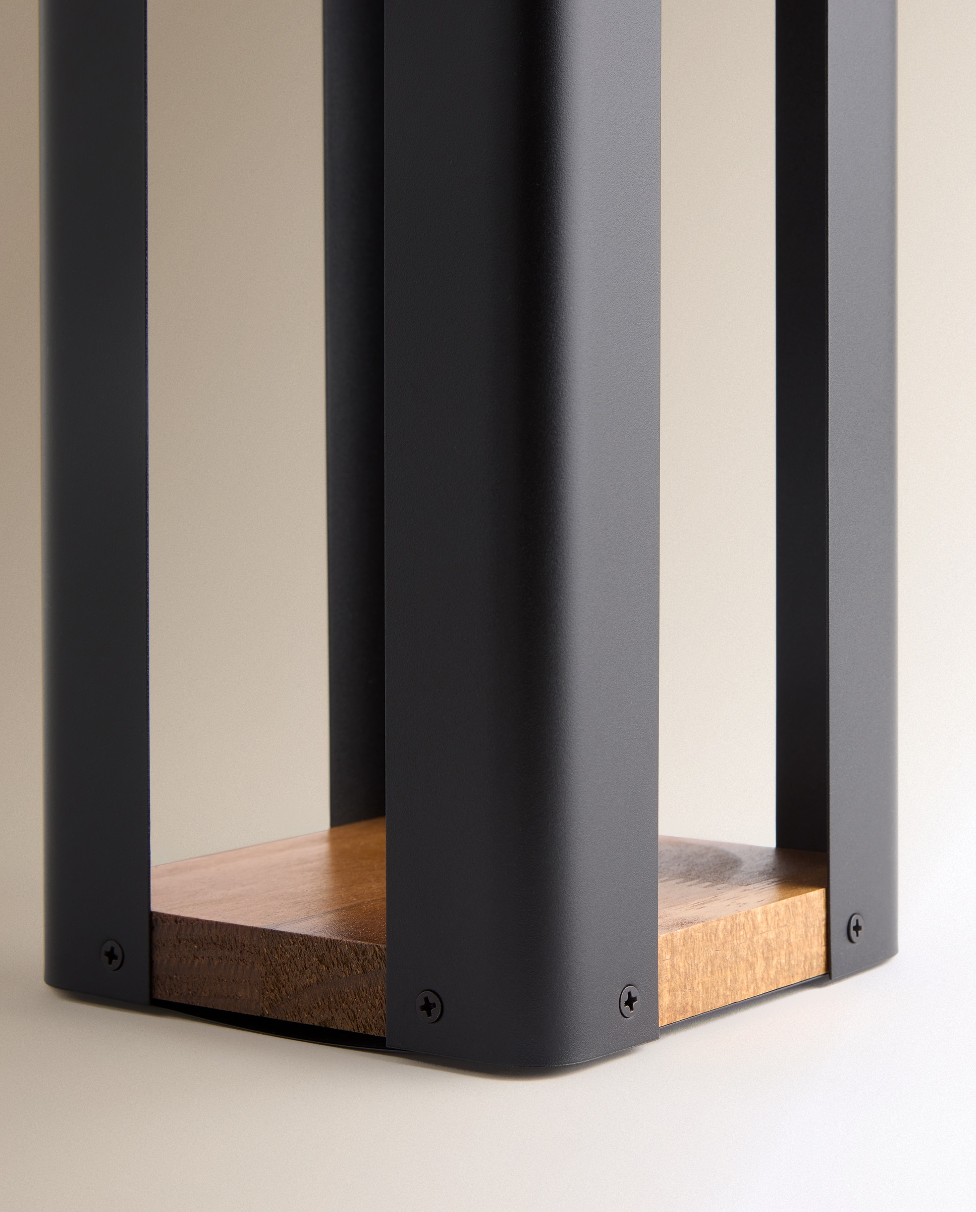 Lanterna metálica Solar Preto-5