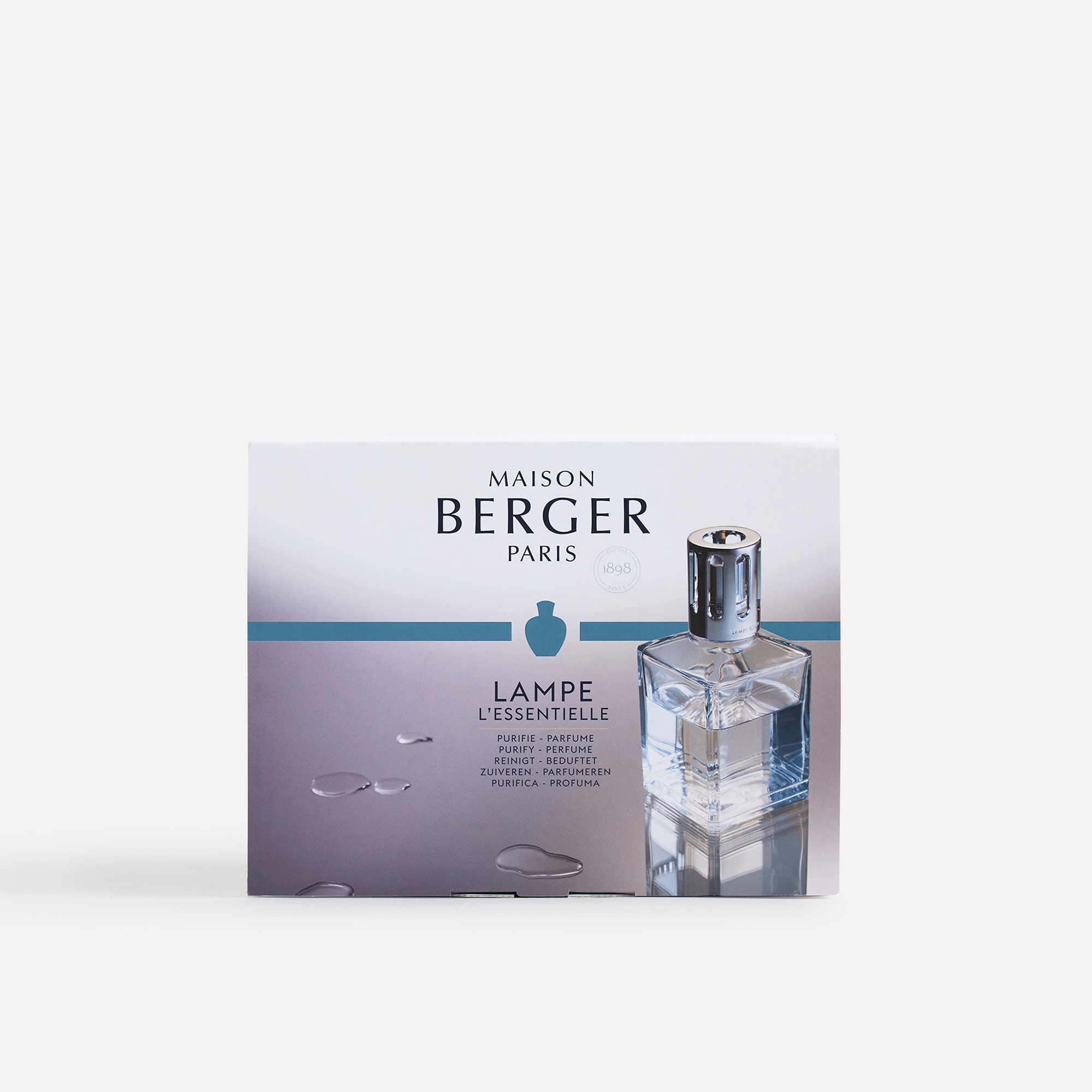 Cofre Lámpara catalítica Essentielle Cuadrada con 2 recambios Maison Berger - Cristal Cristal-3