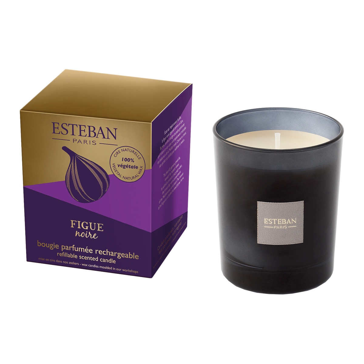 Esteban - Vela perfumada en vaso Figue Noire Esteban.