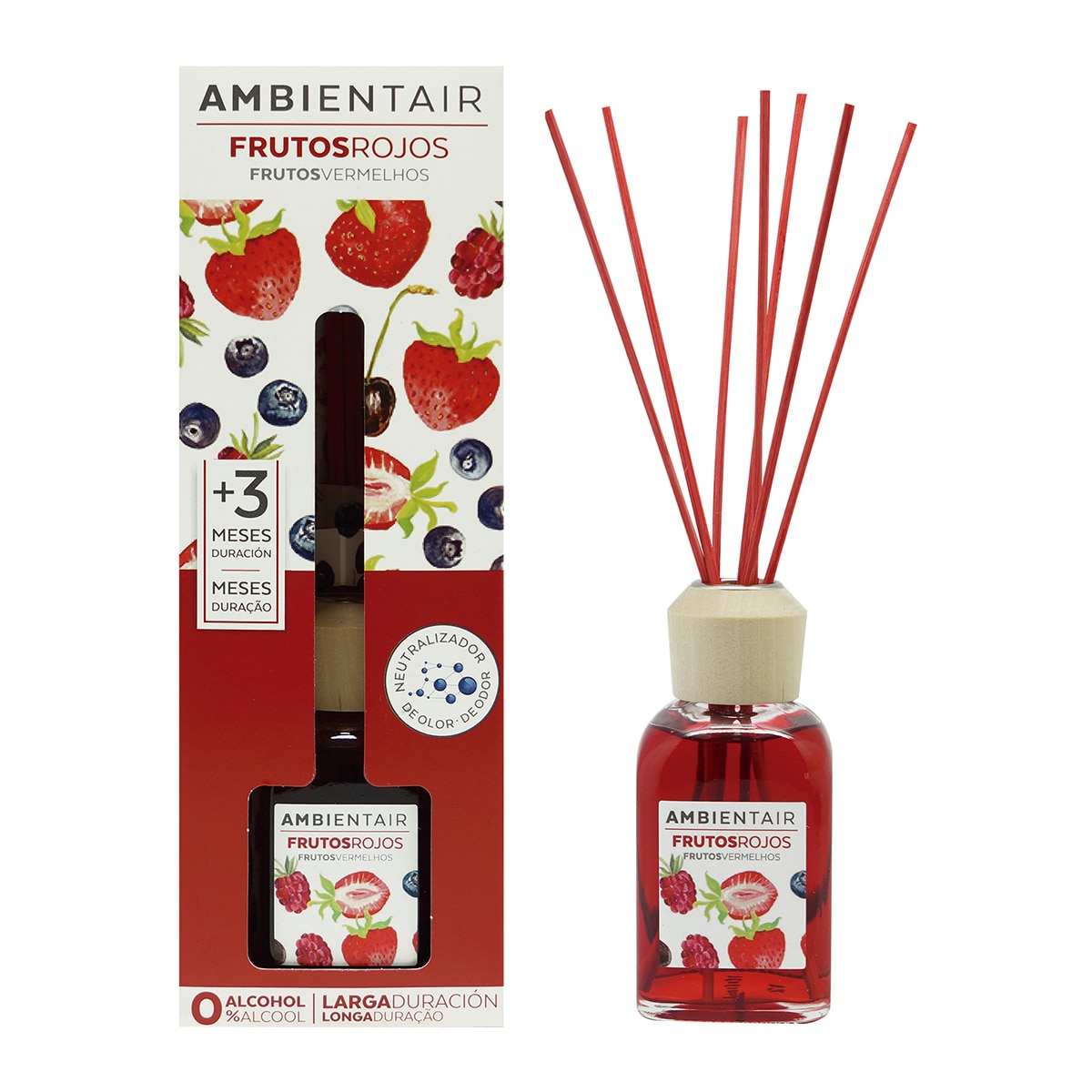 Imagen 0 de Difusor varilla absorbe olores Frutos Rojo Ambient Air