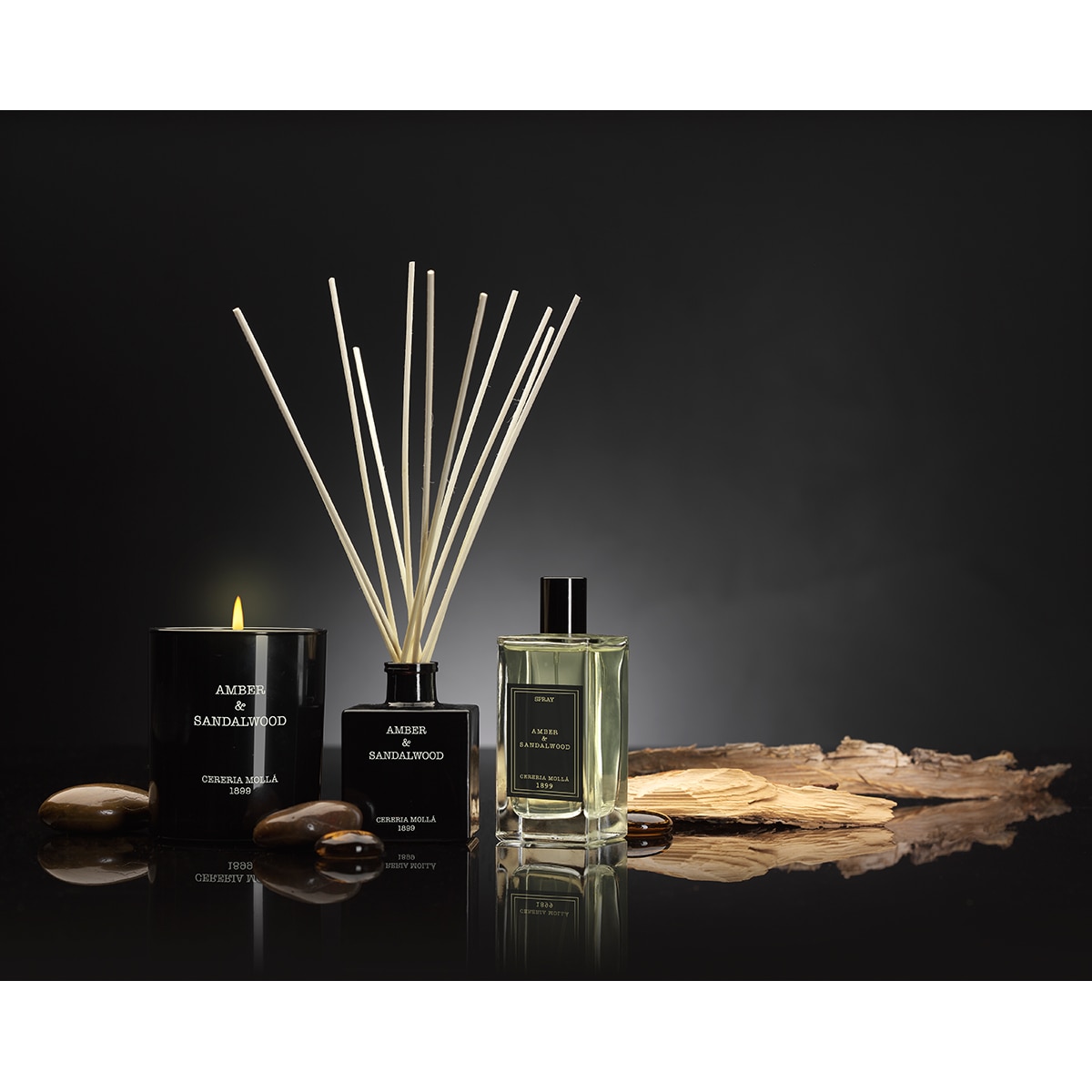 Difusor de Varetas Âmbar Sândalo Preto-2