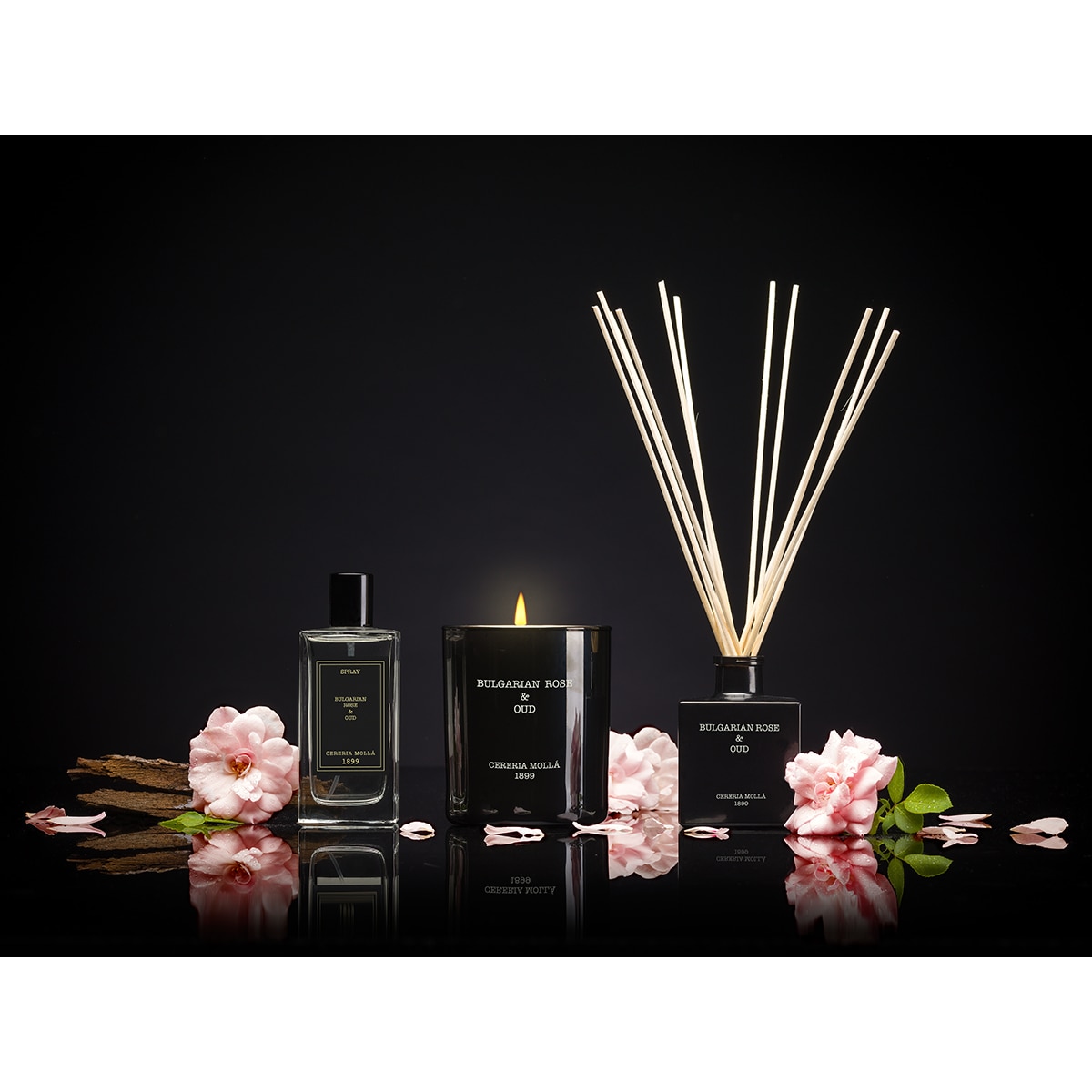 Difusor de Varetas Bulg Rose&Oud Preto-2
