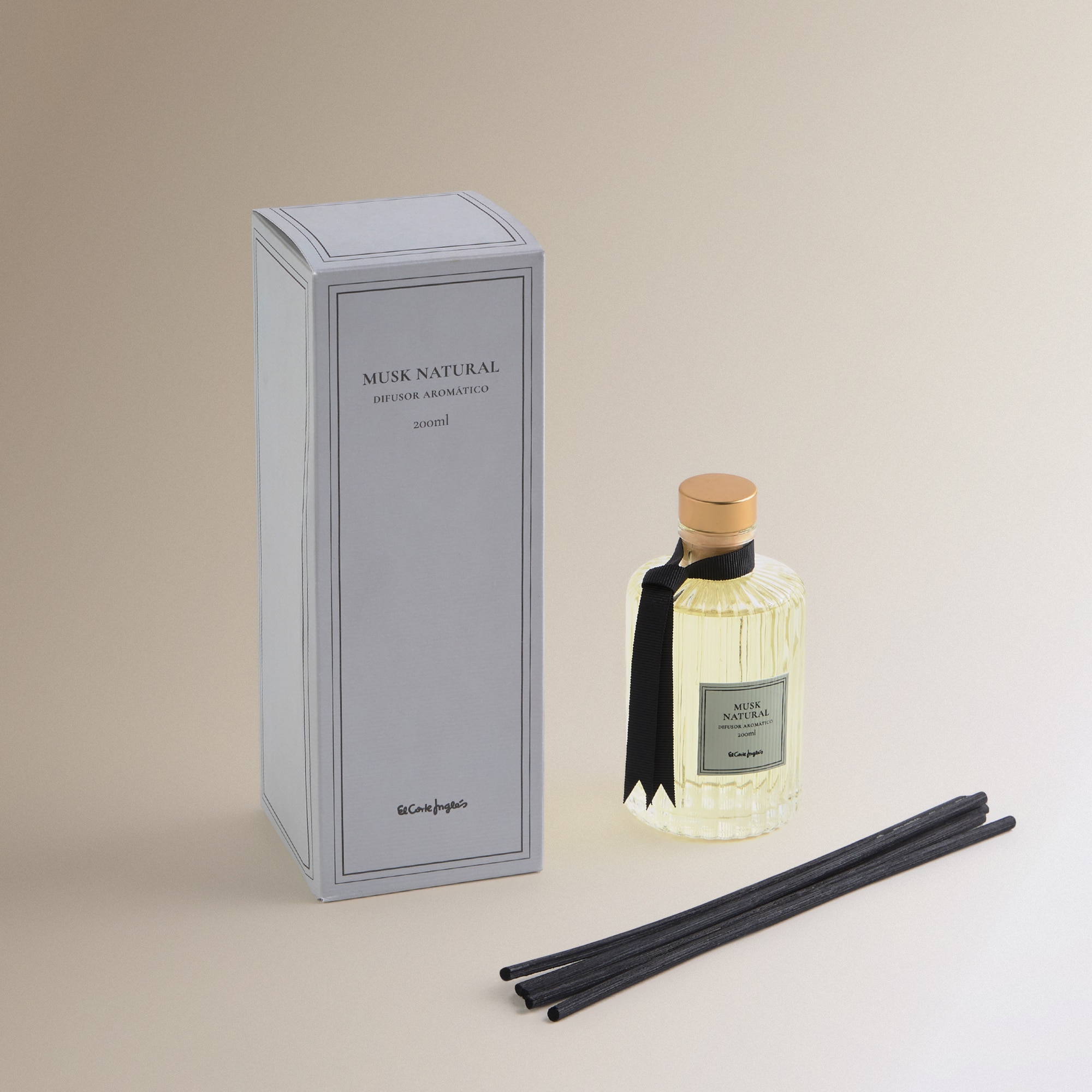 Difusor de Varetas Musk Natural de Cristal às Riscas Transparente-2