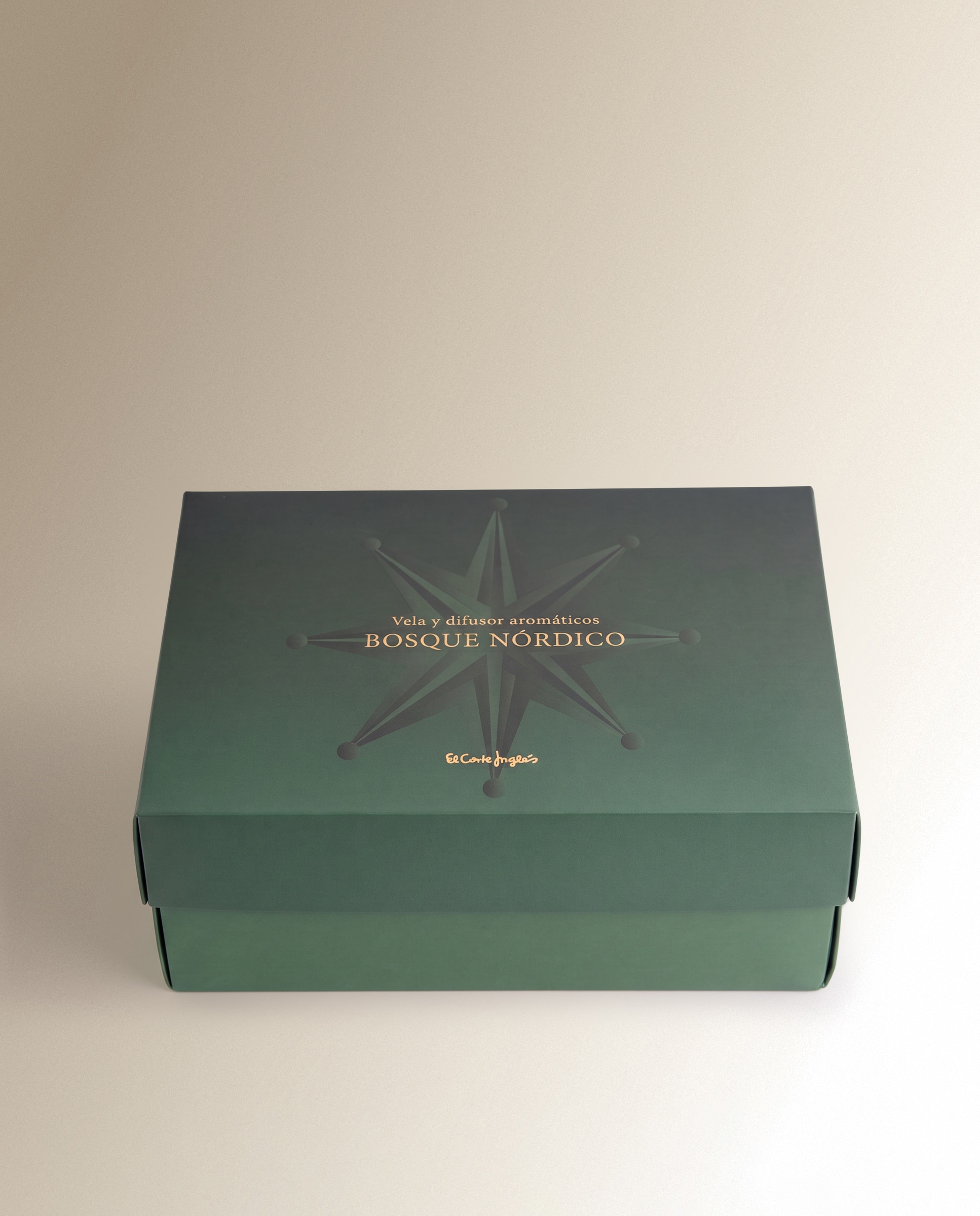 Set de vela y difusor de varillas Bosque nórdico Navidad - Verde Verde-5