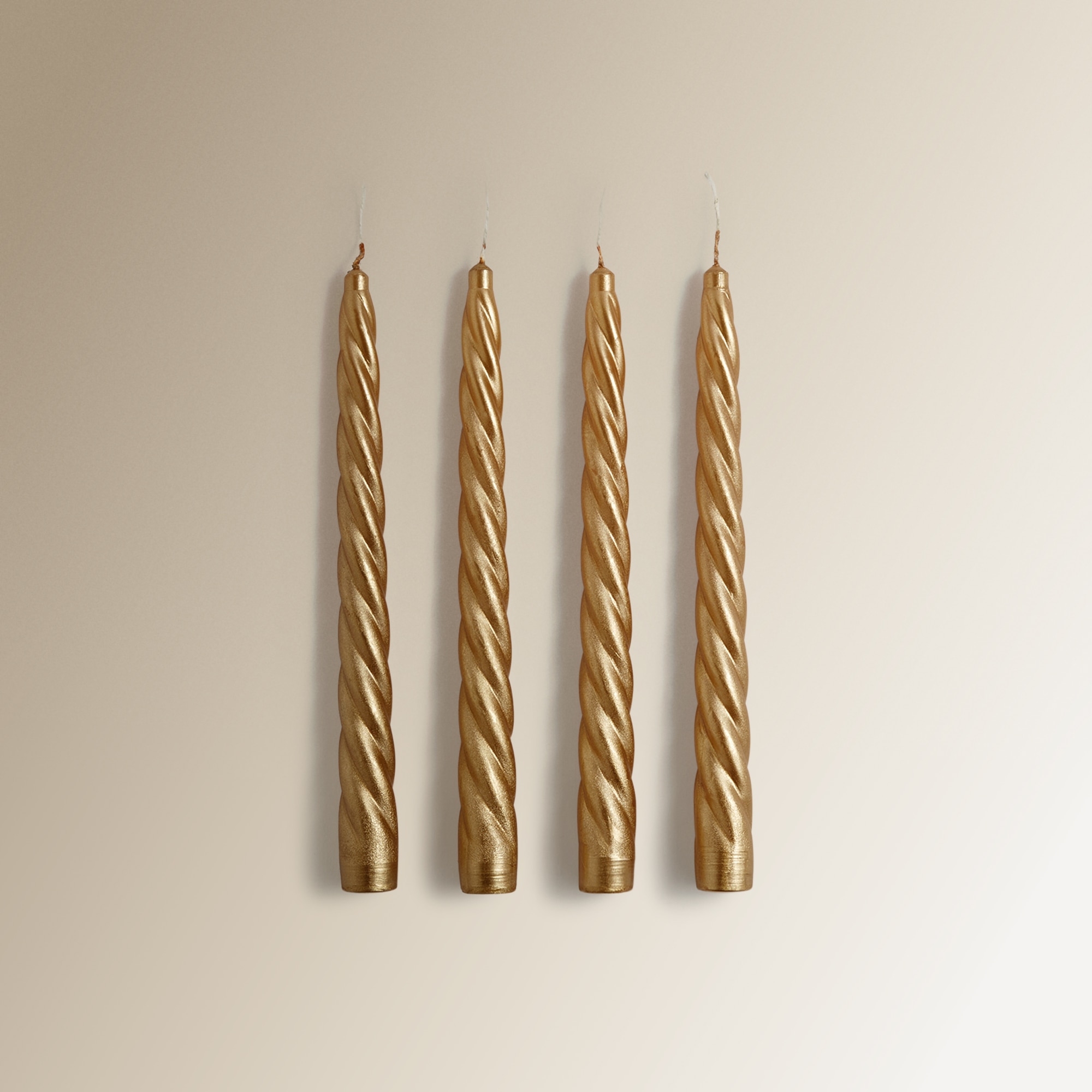 Set 4 velas Candelabro rizado El Corte Inglés Oro-2