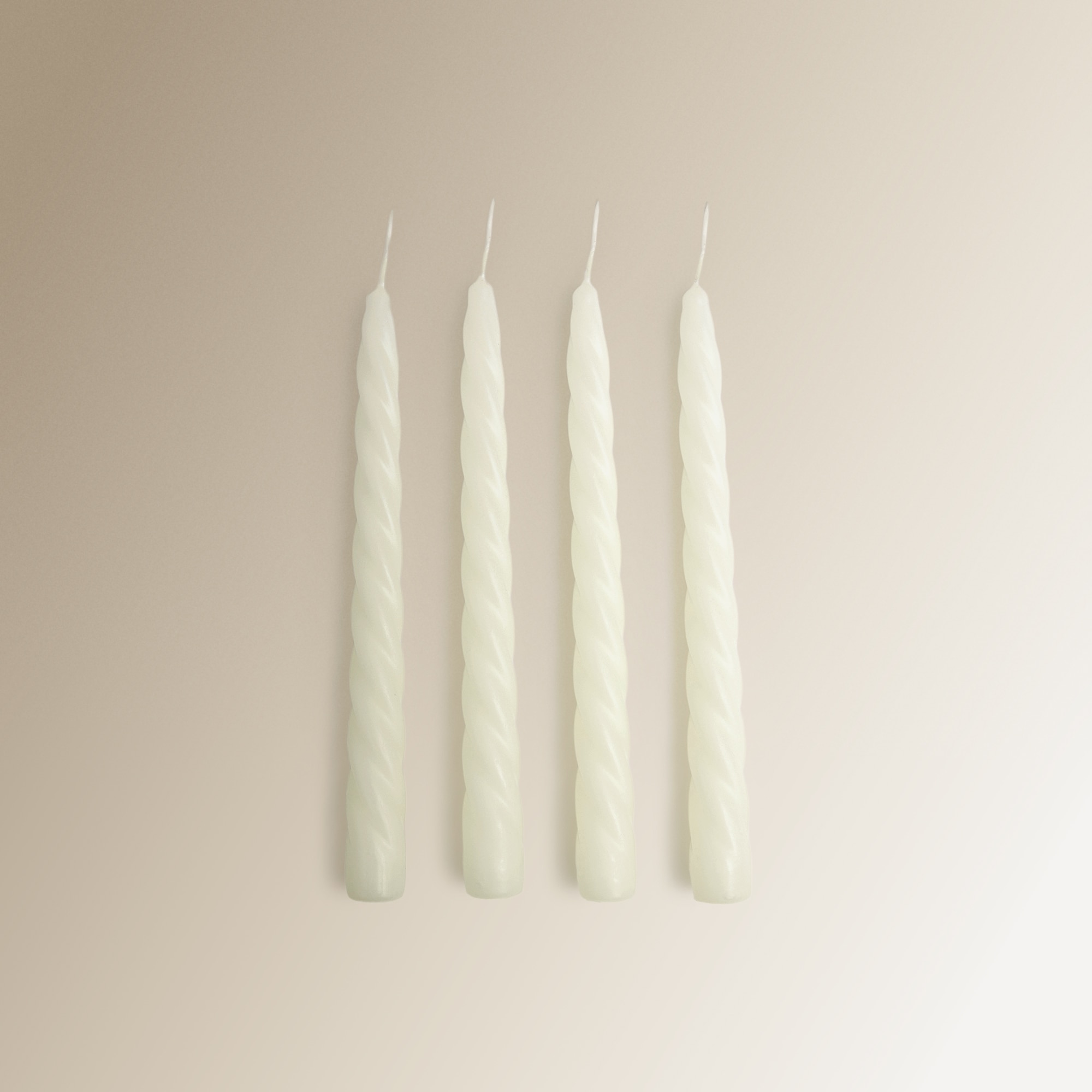 Set 4 velas Candelabro rizado El Corte Inglés Blanco-2