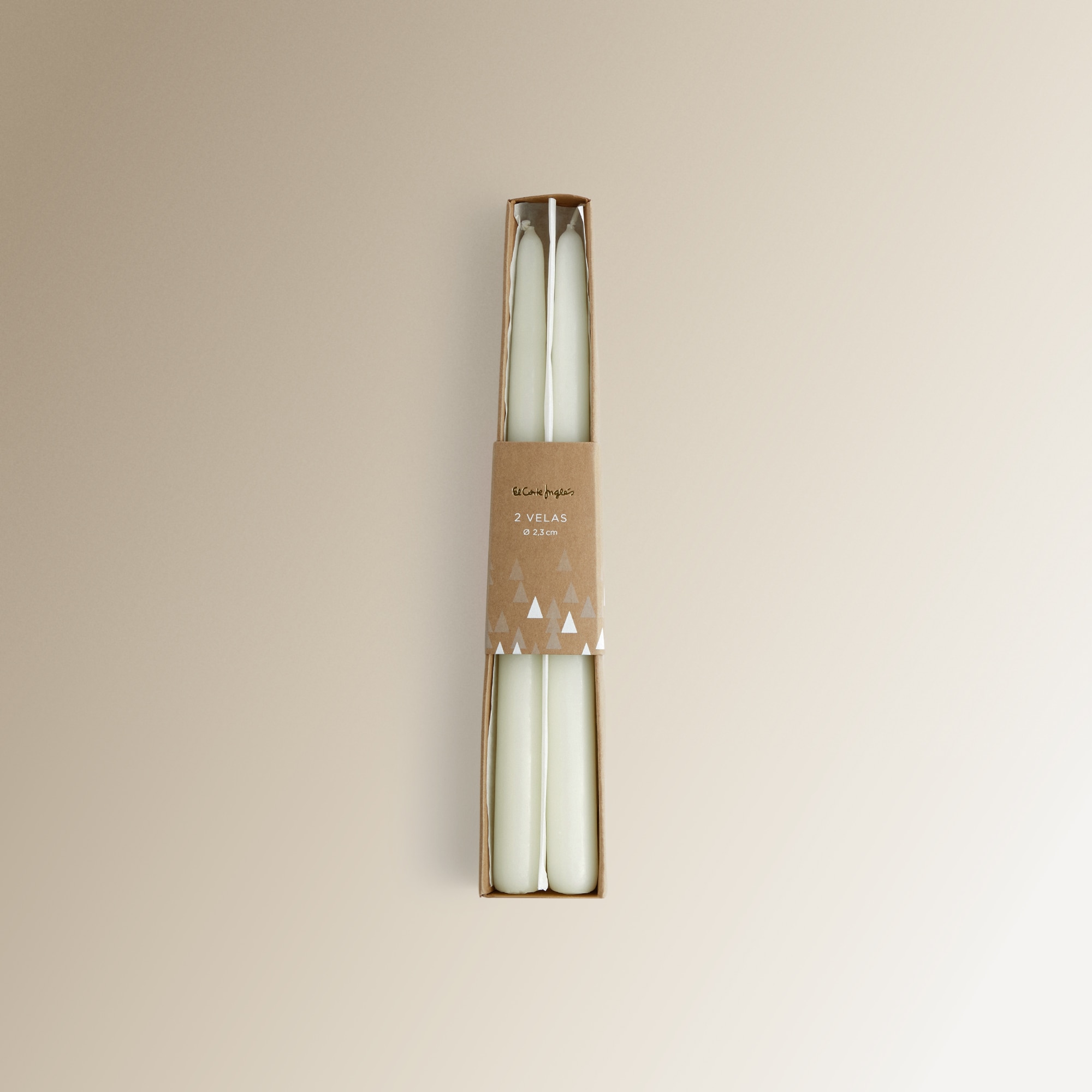 Set 2 velas Candelabro El Corte Inglés - Blanco Blanco-4