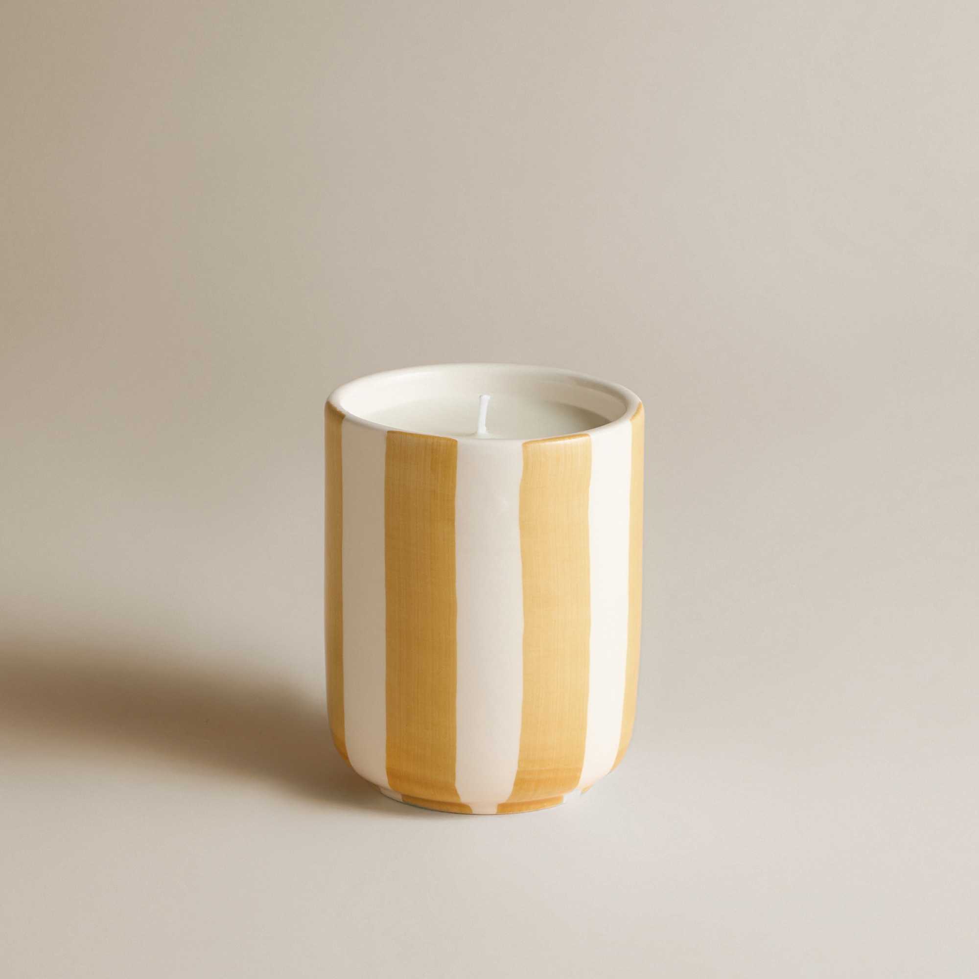 Vela Aromática em Copo às Riscas Citronela Amarelo-2