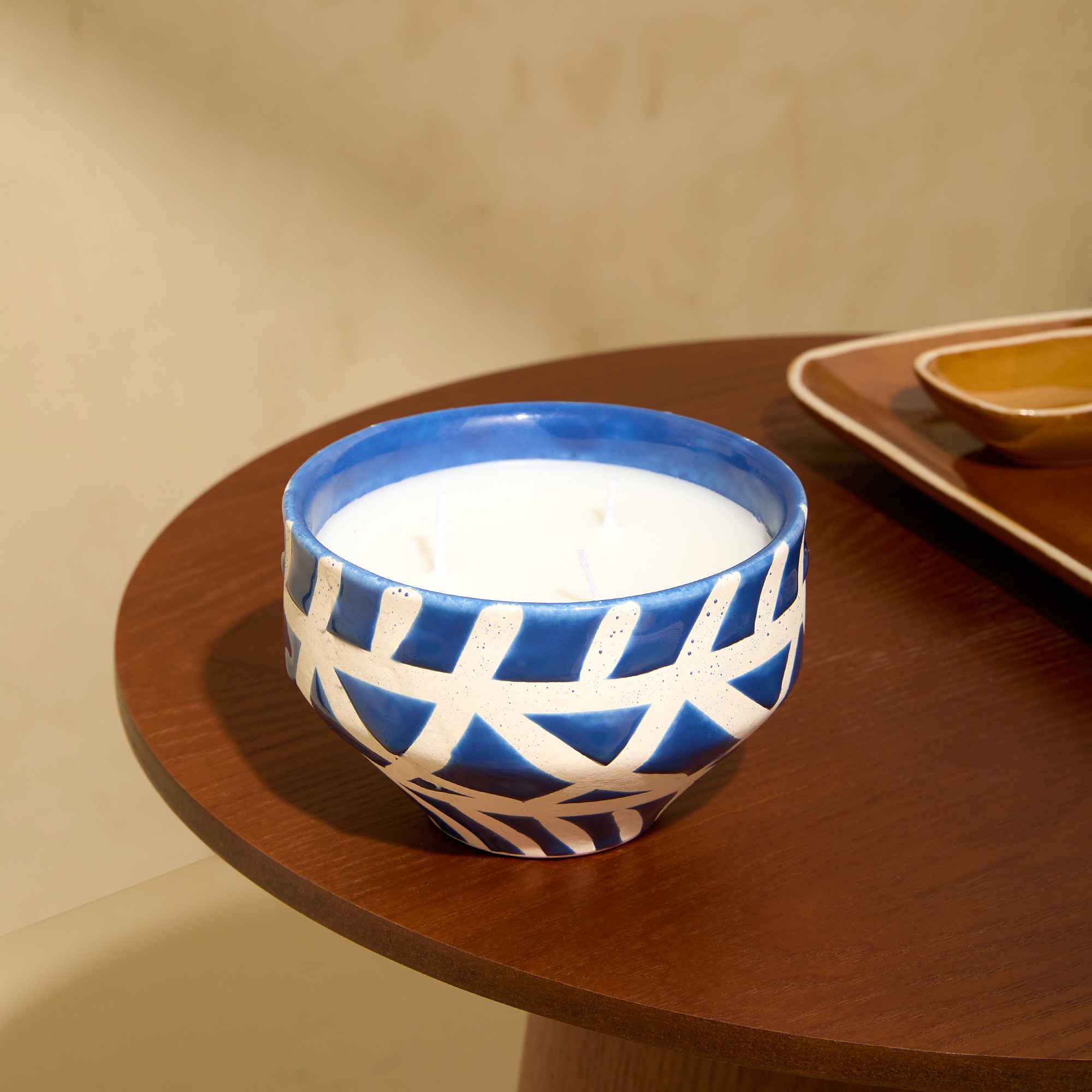 Vela Aromática em Tigela Citronela - Azul Azul-1