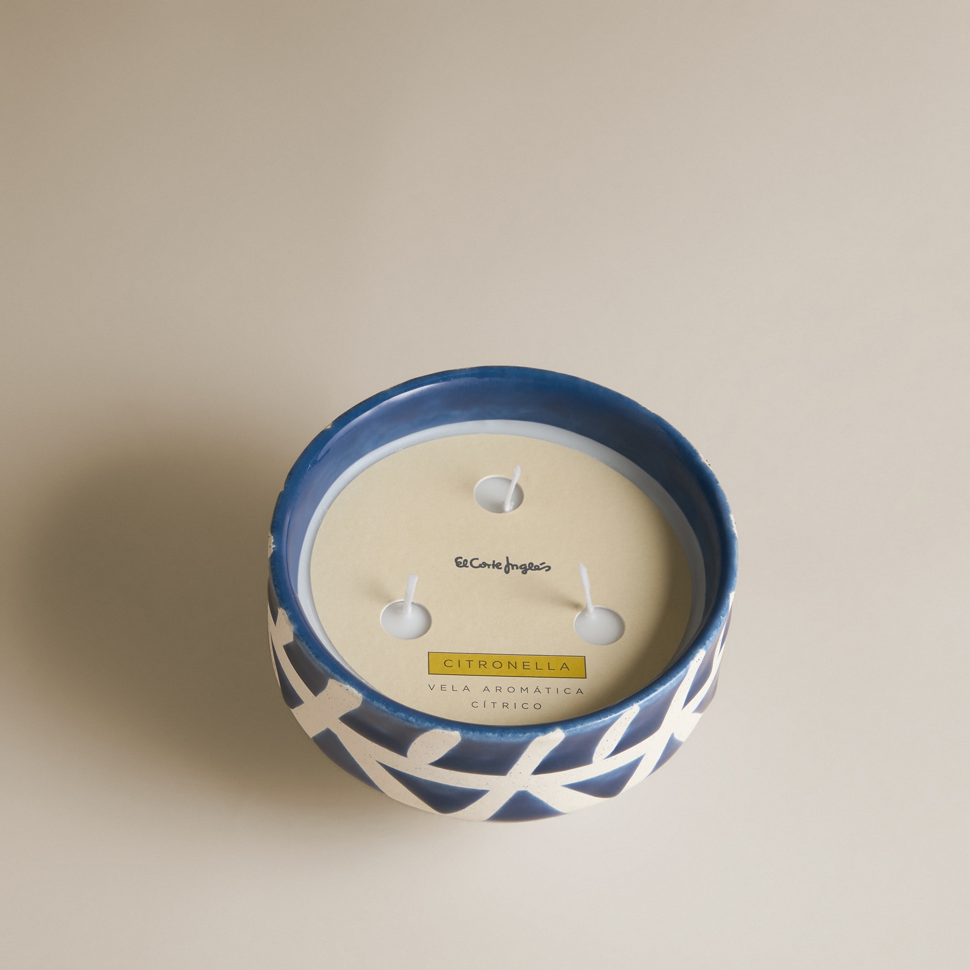 Vela Aromática em Tigela Citronela - Azul Azul-4