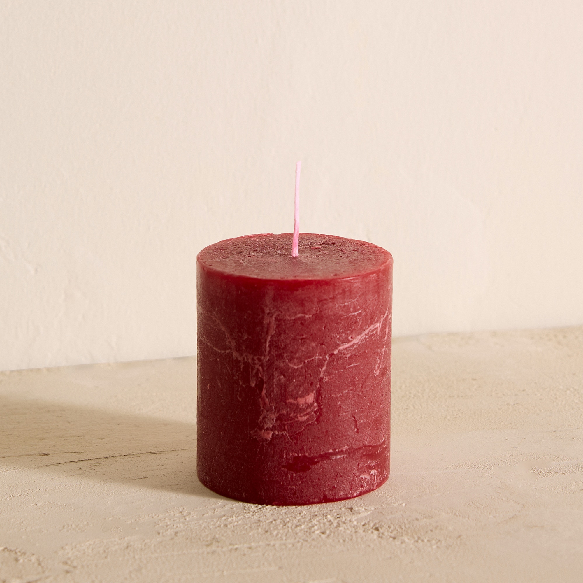 Vela Cilíndrica Basic Colours Vermelho-1