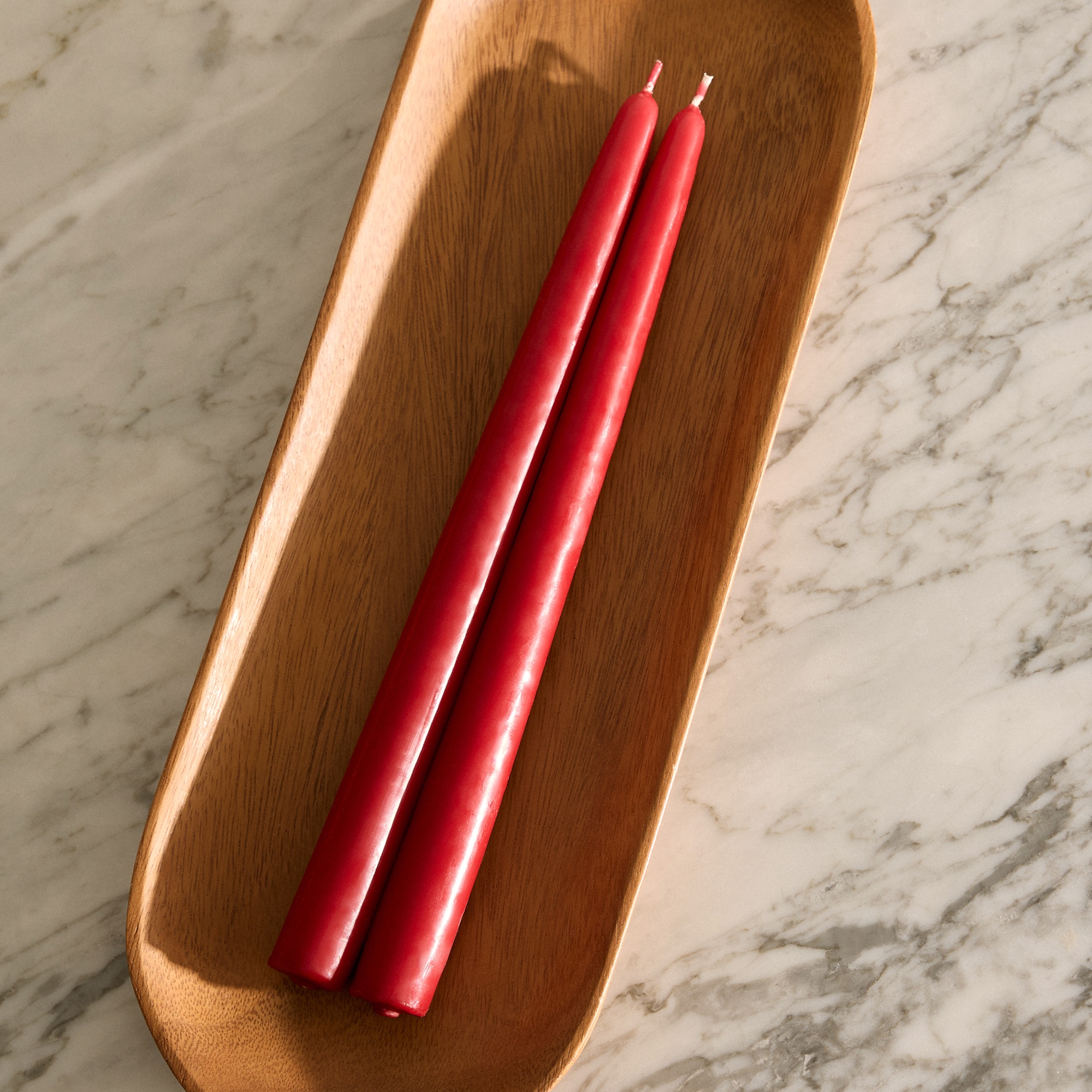 Conjunto de 2 Velas Candelabro Basic Colours Vermelho-1