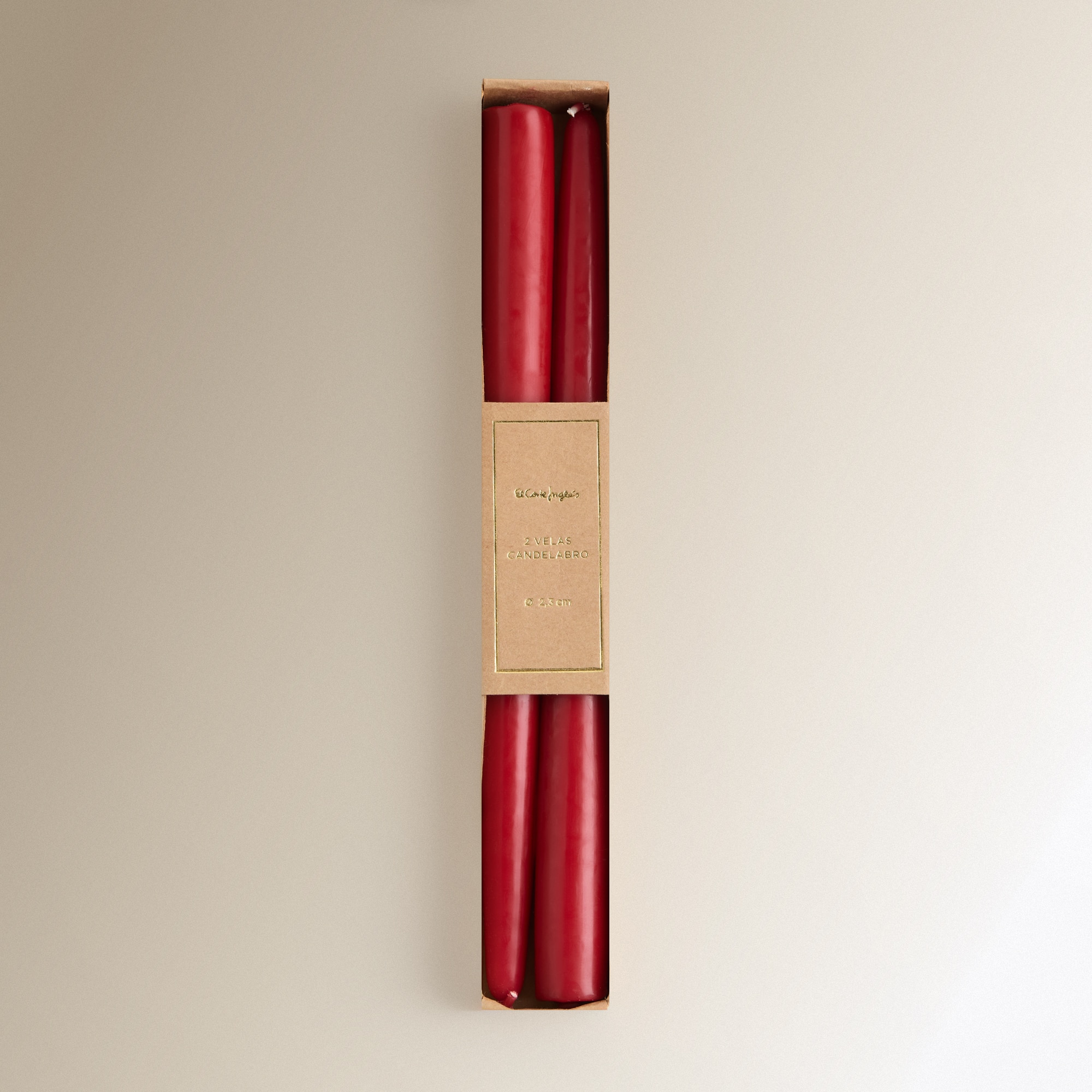 Conjunto de 2 Velas Candelabro Basic Colours Vermelho-4