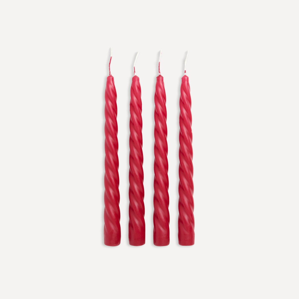 El Corte Inglés - Set de 4 velas candelabro rizados Basic Colours.