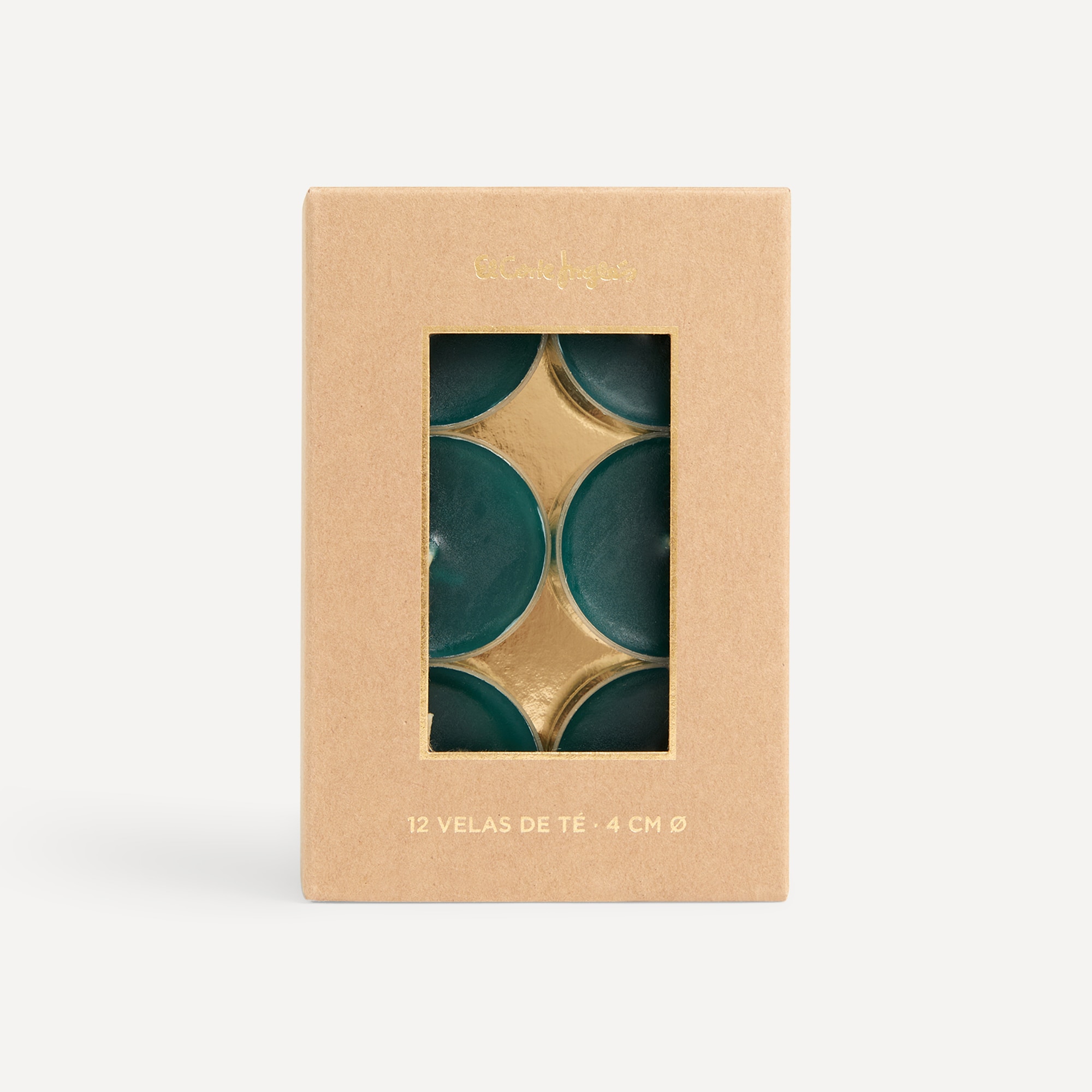 Conjunto de 2 Velas Tealight Basic Colours Verde-3