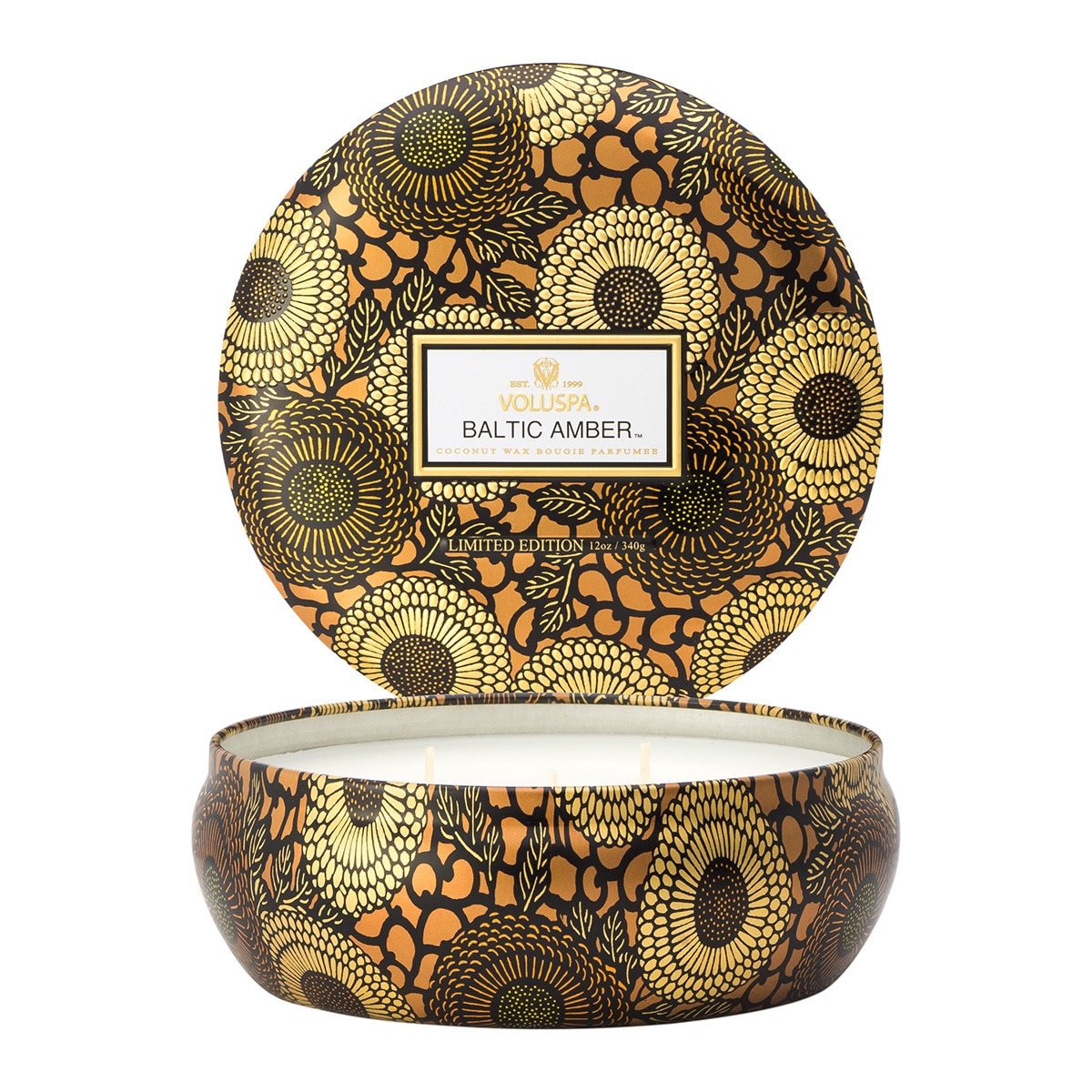 Imagem 0 de Vela perfumada em lata de 3 pavios Baltic Amber Japónica Voluspa