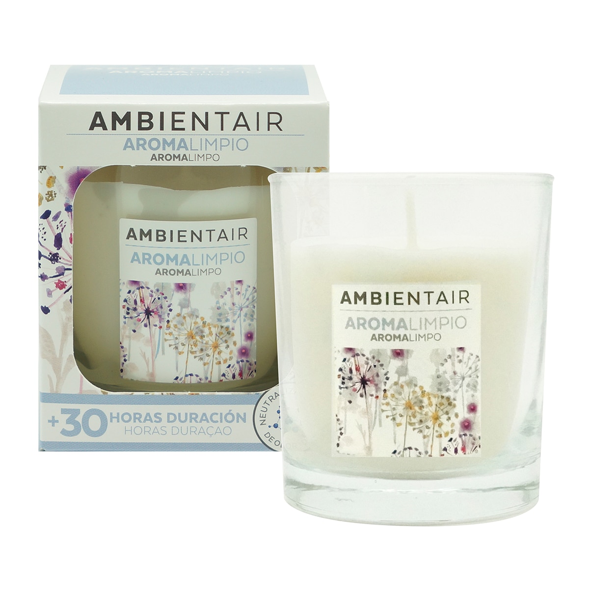 Imagen 0 de Vela perfumada en vaso absorbe olores Lino Ambient Air