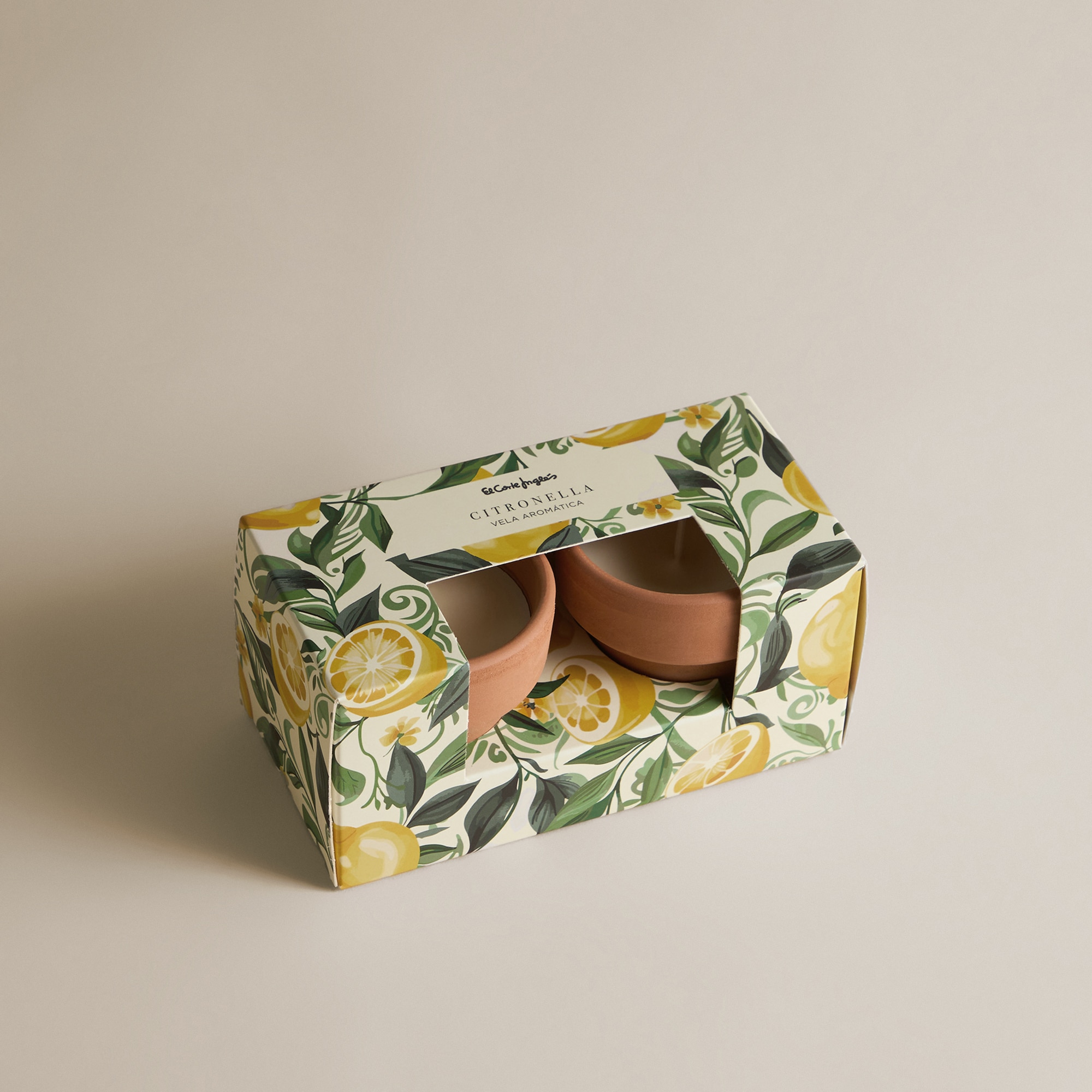 Set de 2 velas aromáticas citronela en maceta Citron El Corte Inglés 4
