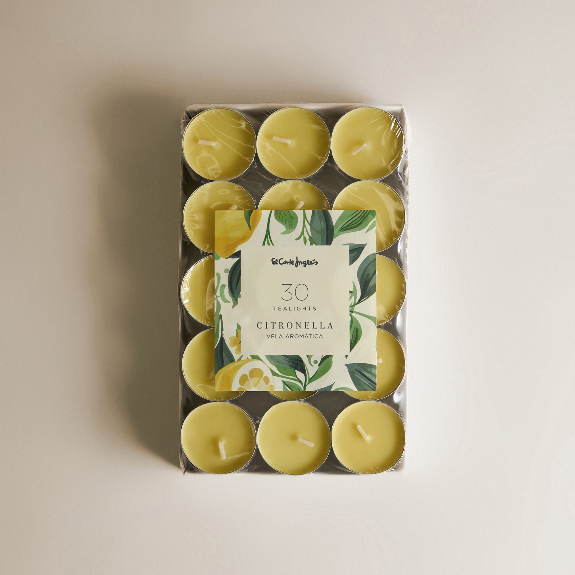 Set de 30 velas tealight Basic Citron El Corte Inglés 3