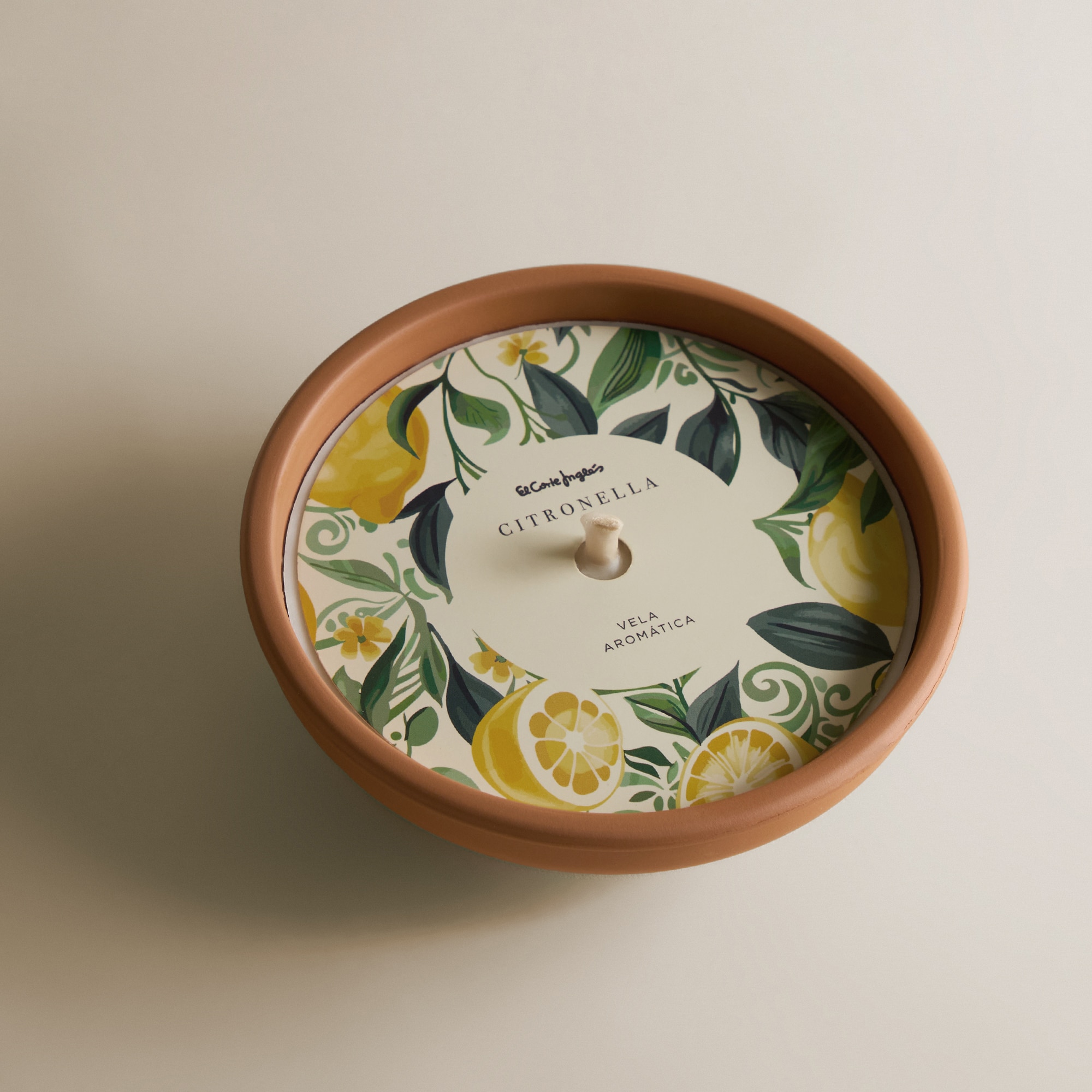 Vela aromática citronela en maceta de terracota Citron El Corte Inglés 4